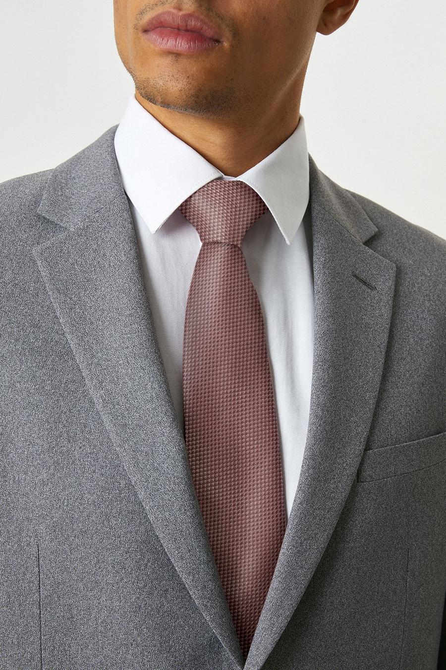 Pink Two Tone Textured Tie 