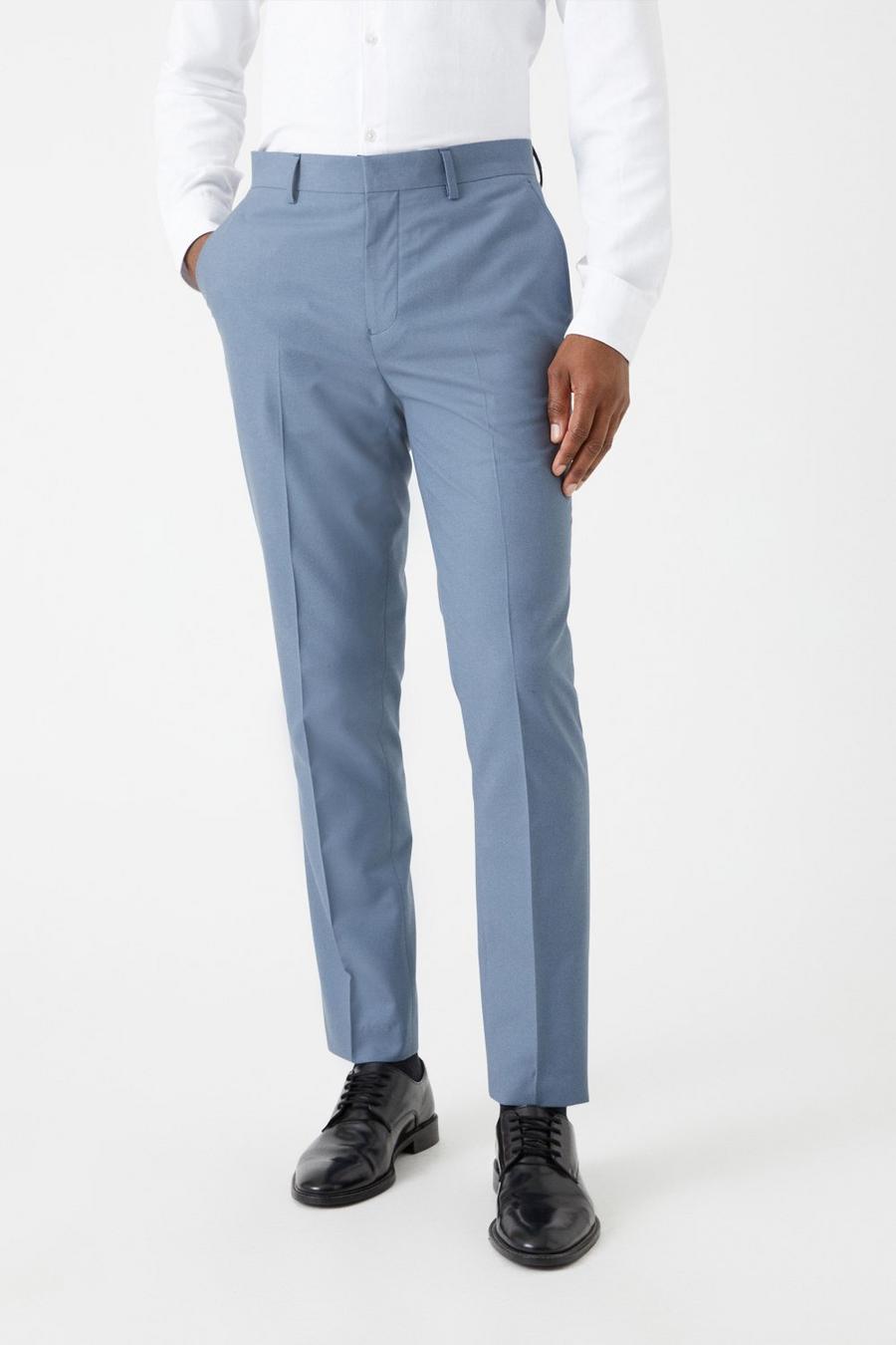 Slim Fit Blue Suit Trousers