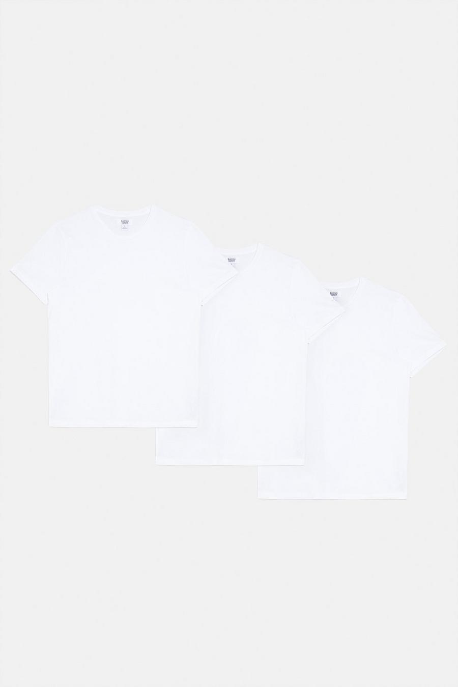 White 3 Pack Crew Neck T-shirts