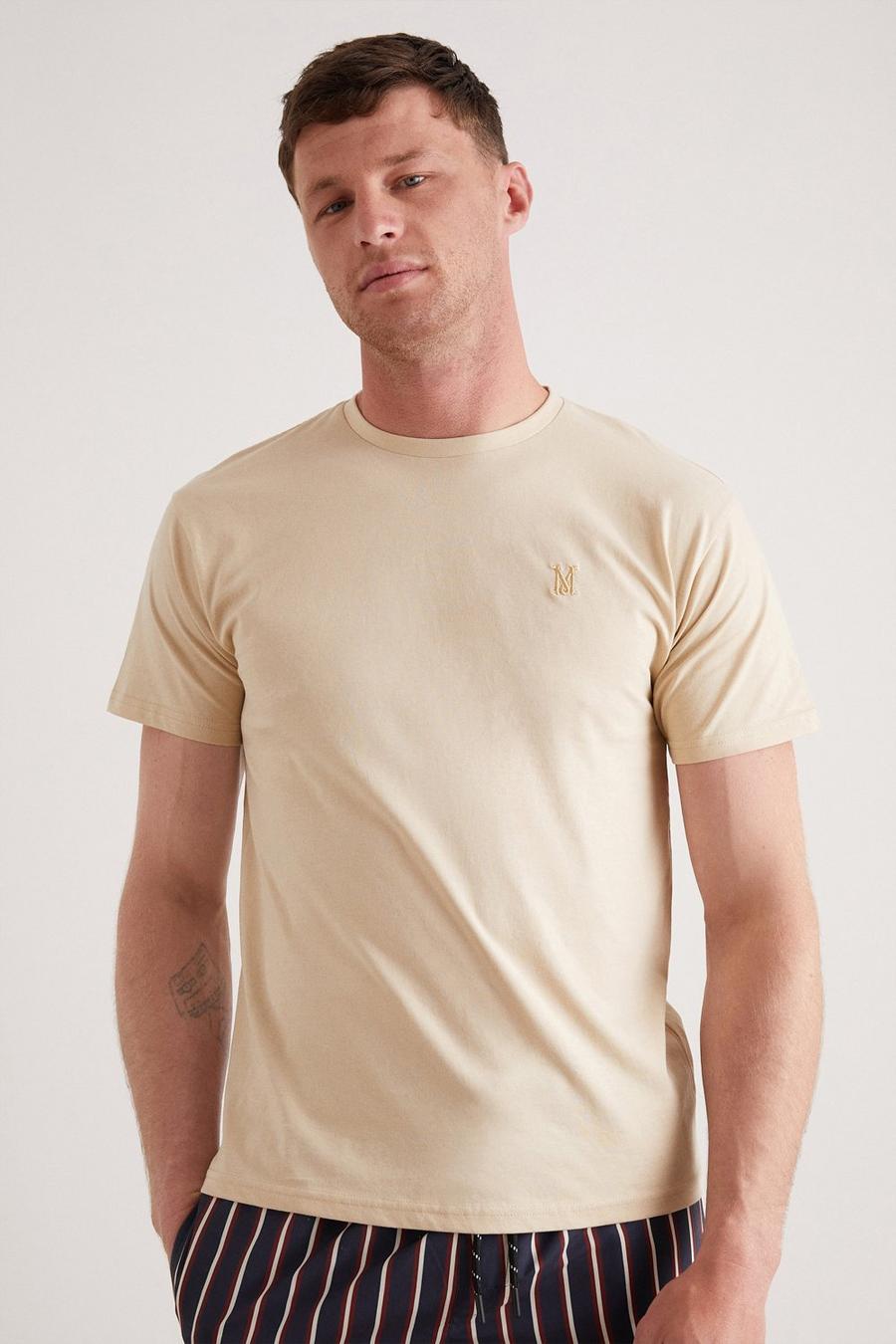 Slim Fit M Embroidery T-shirt