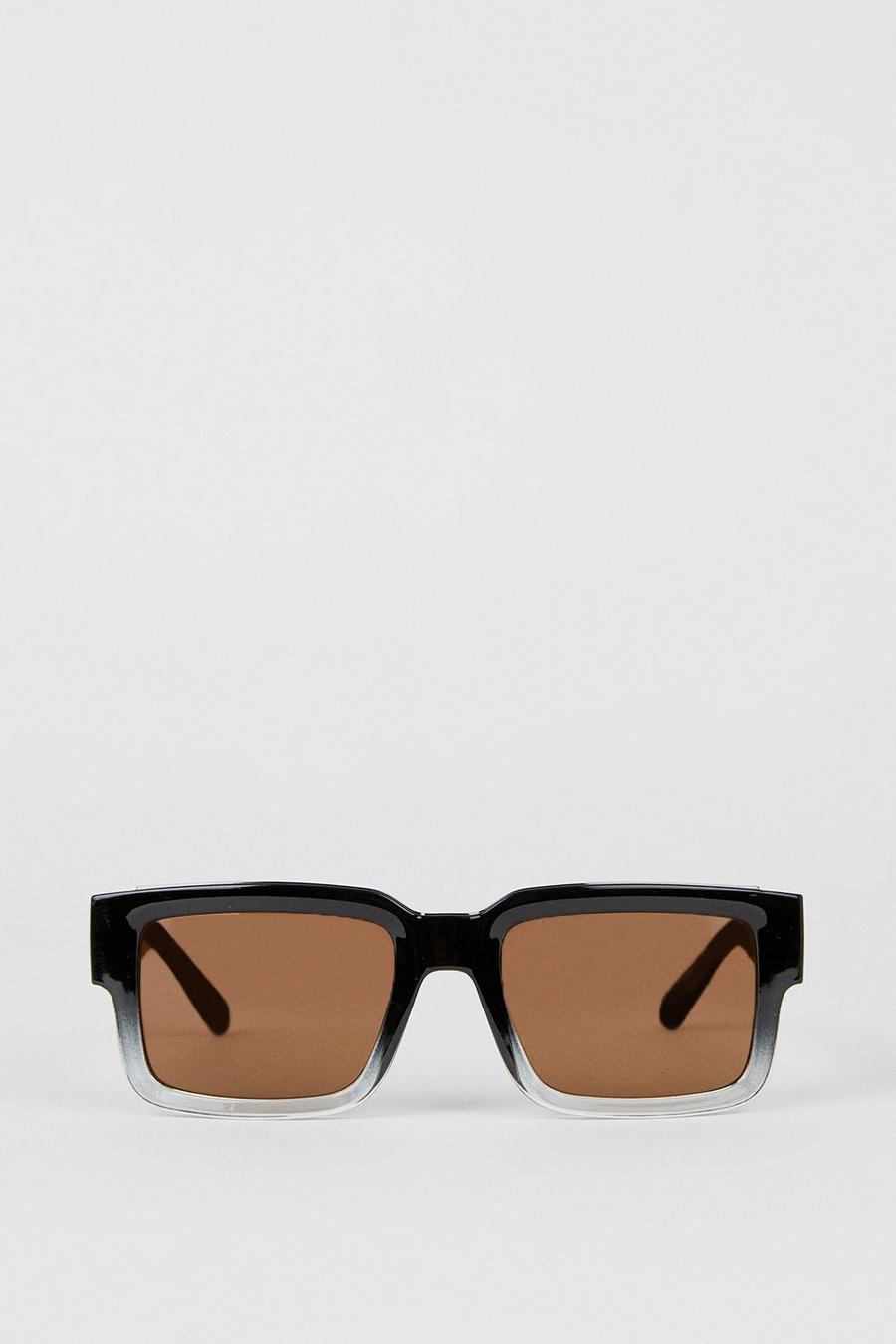 Two Tone Square Frame Sunglasses