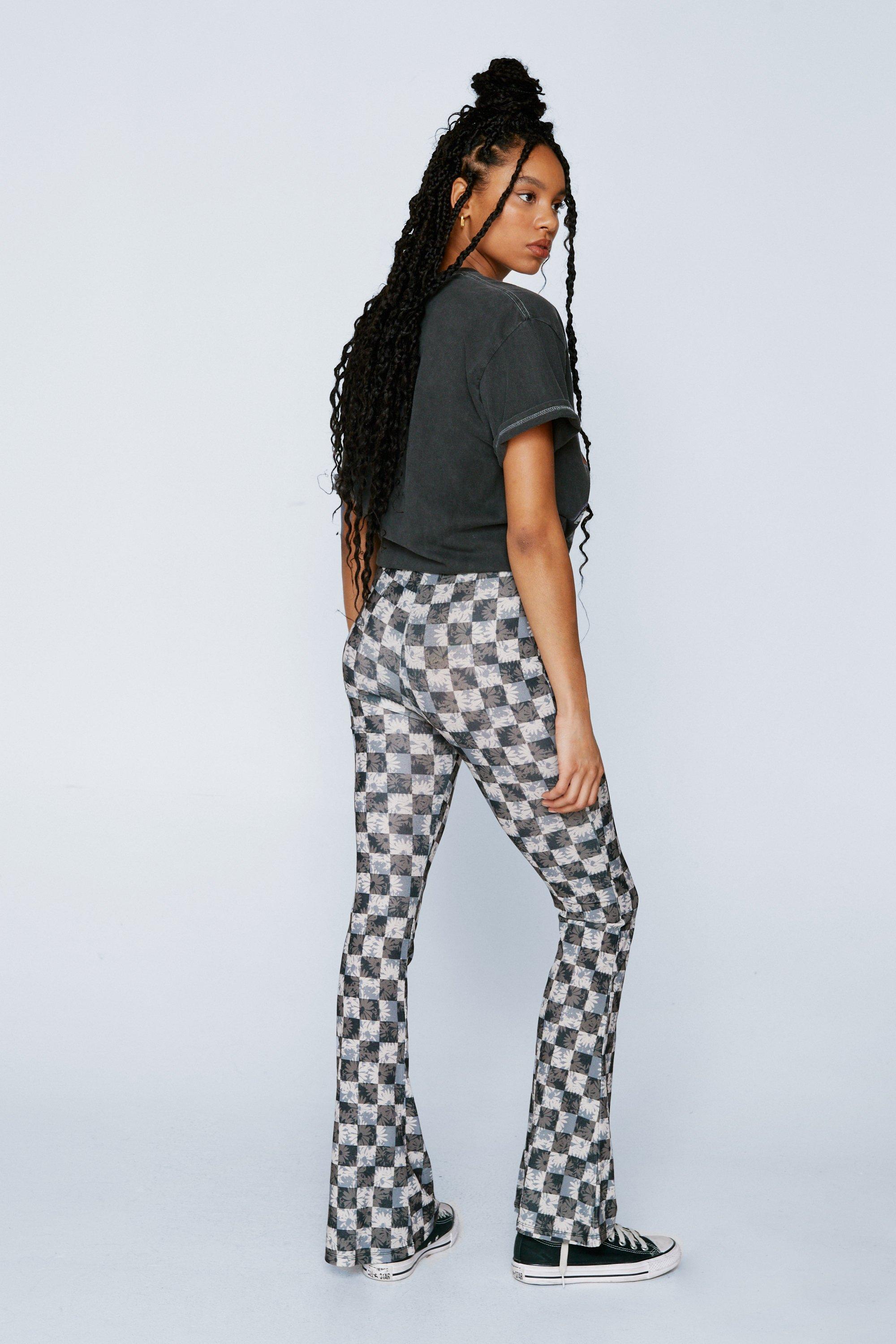 Black mesh 2024 flared trousers