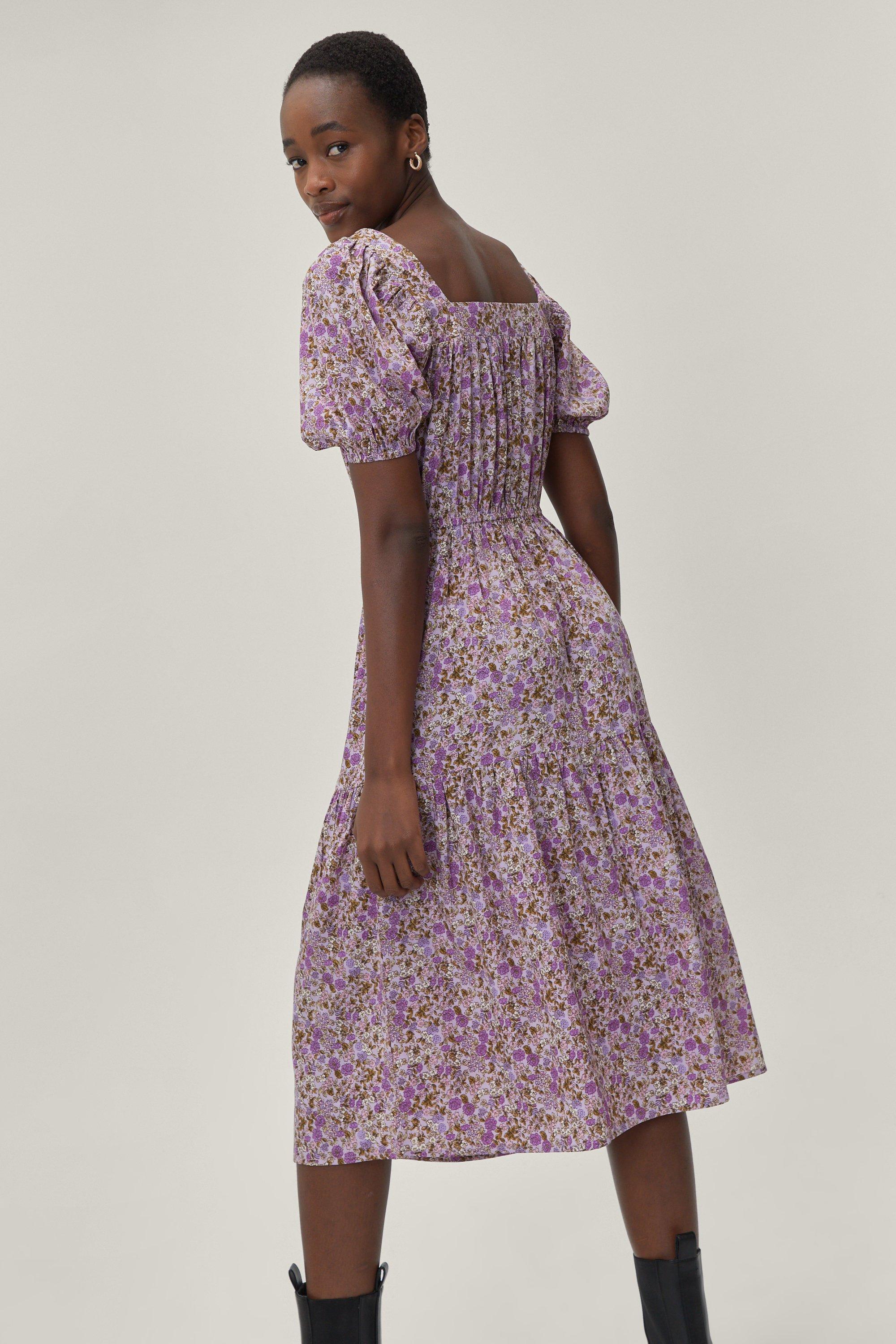 Tiered smock 2025 midi dress