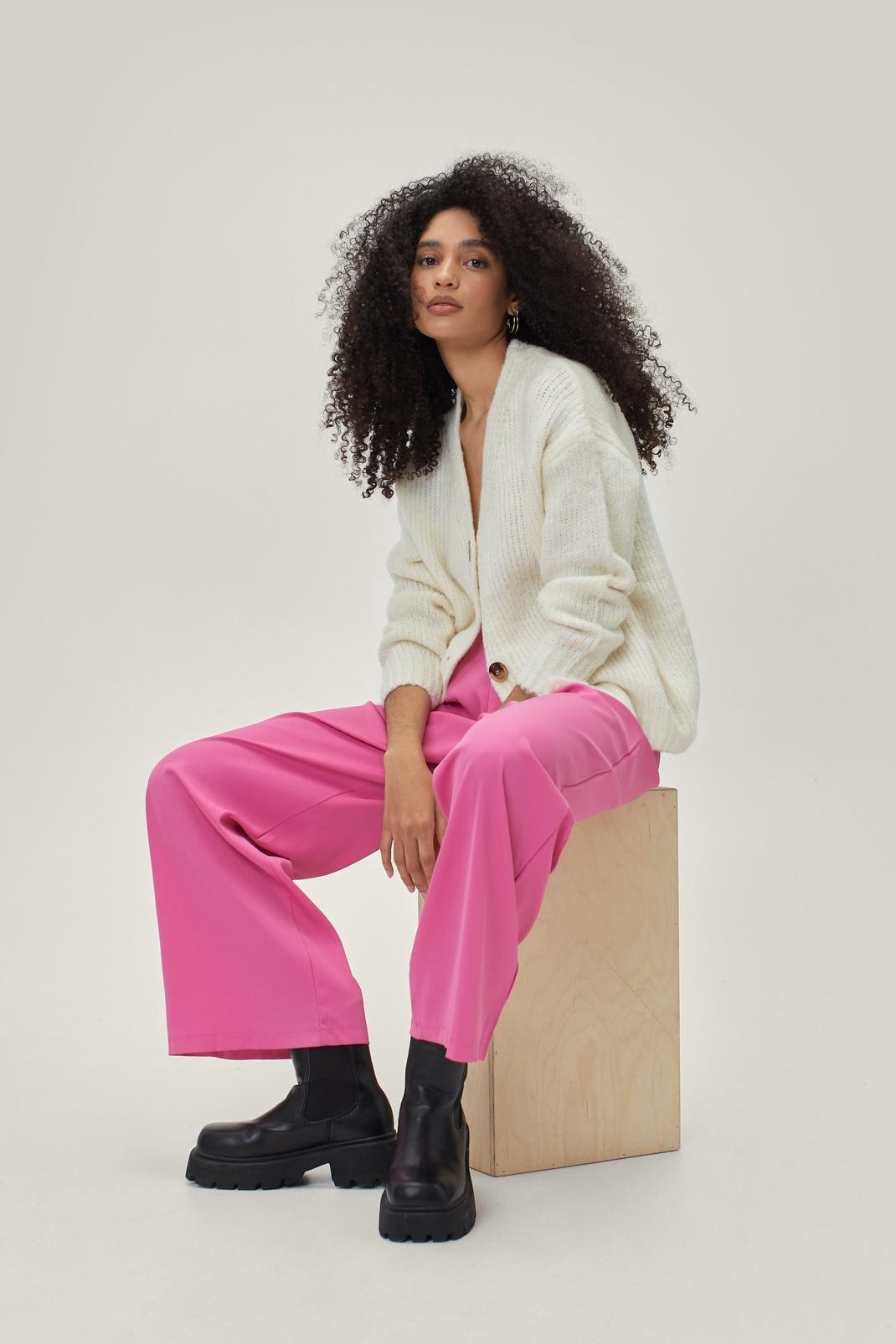 Pink Wide Leg Tailored Pant image number 1