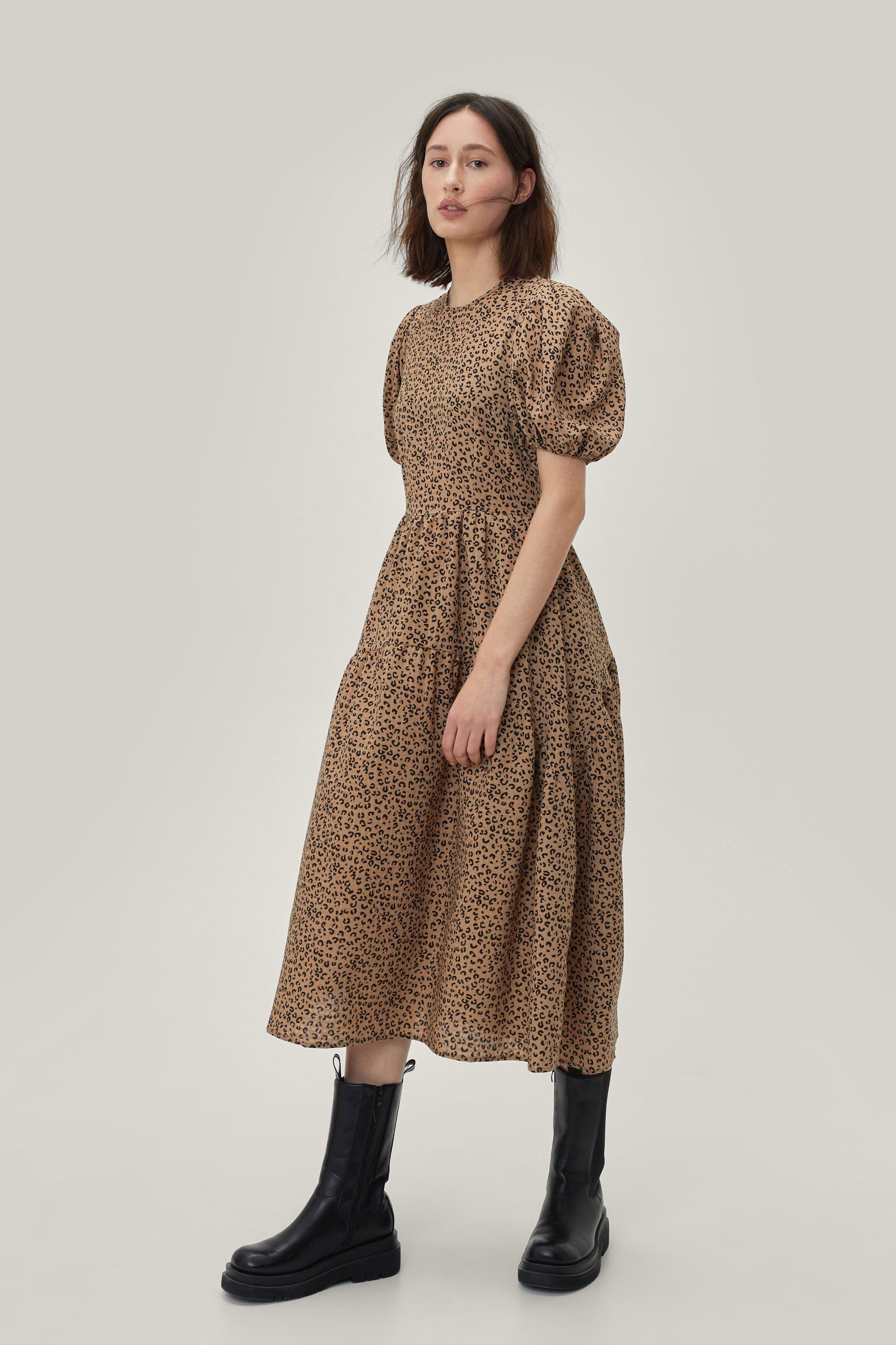 Tiered smock hotsell midi dress