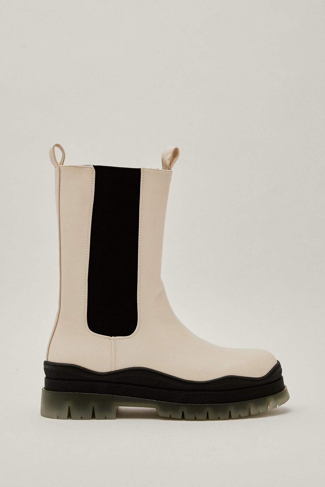 Contrast Ice Sole High Ankle Chelsea Boots image number 1