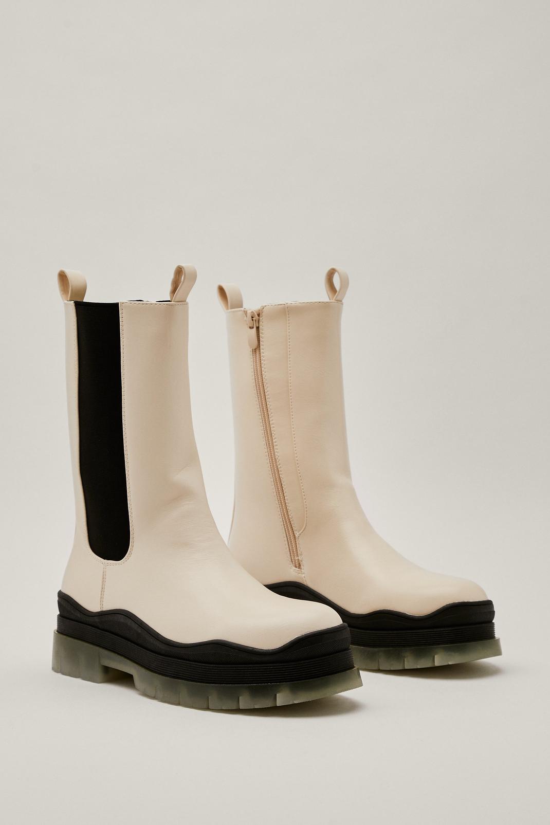 103 Contrast Ice Sole High Ankle Chelsea Boots image number 2