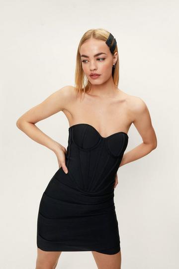 Bandage Corset Mini Dress black