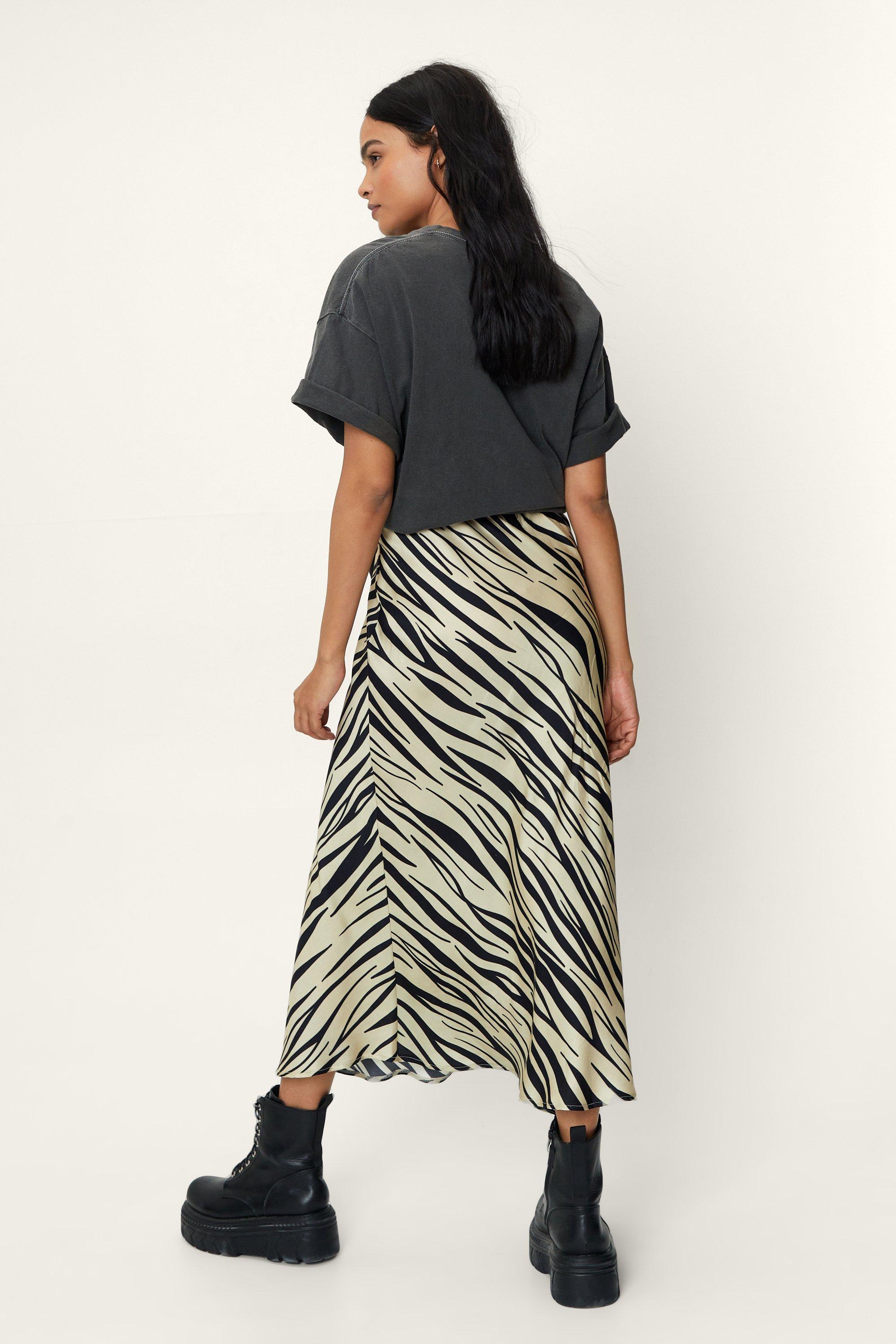 Zebra print clearance skirt new look