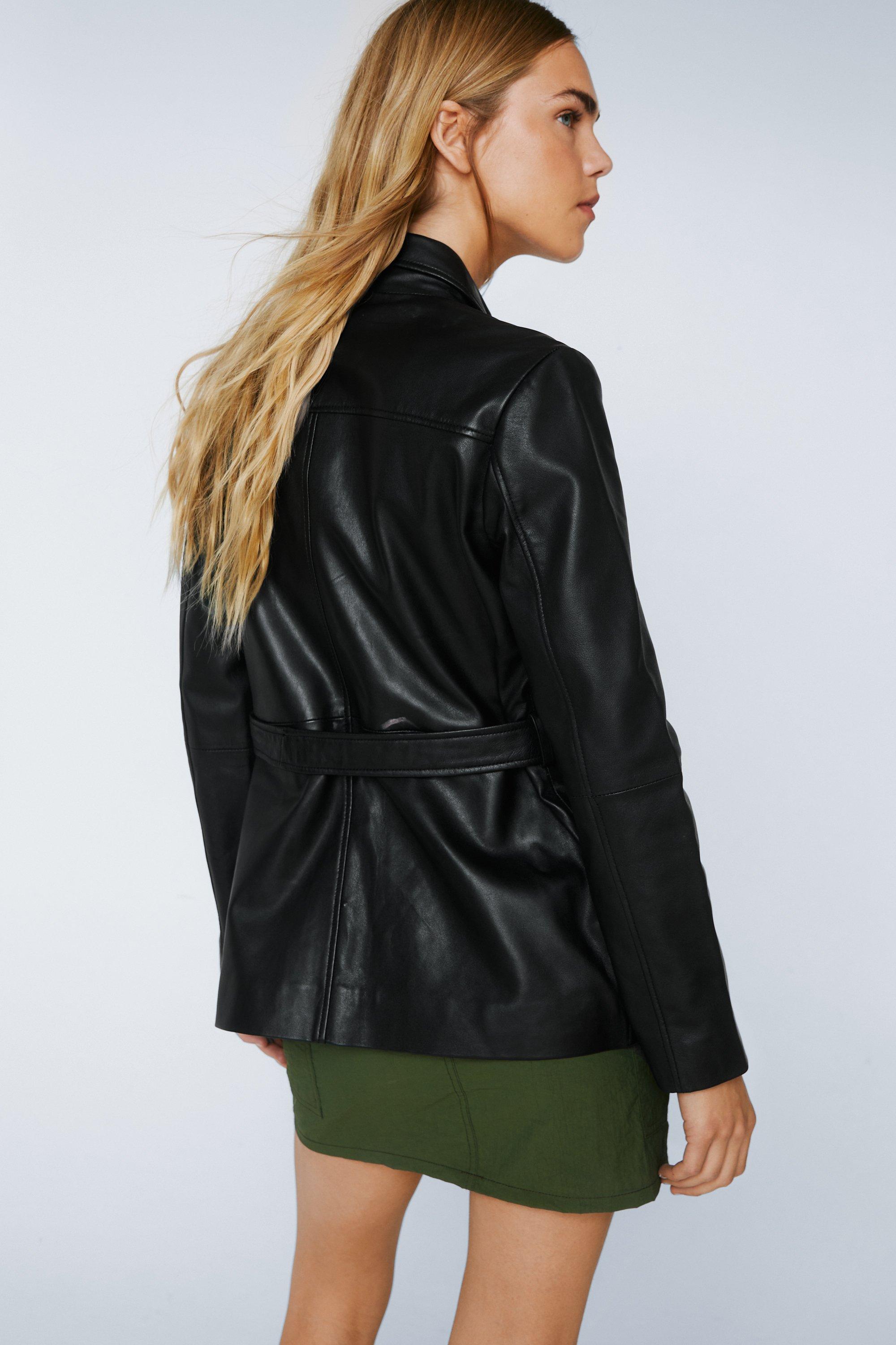 Leather belt clearance jacket