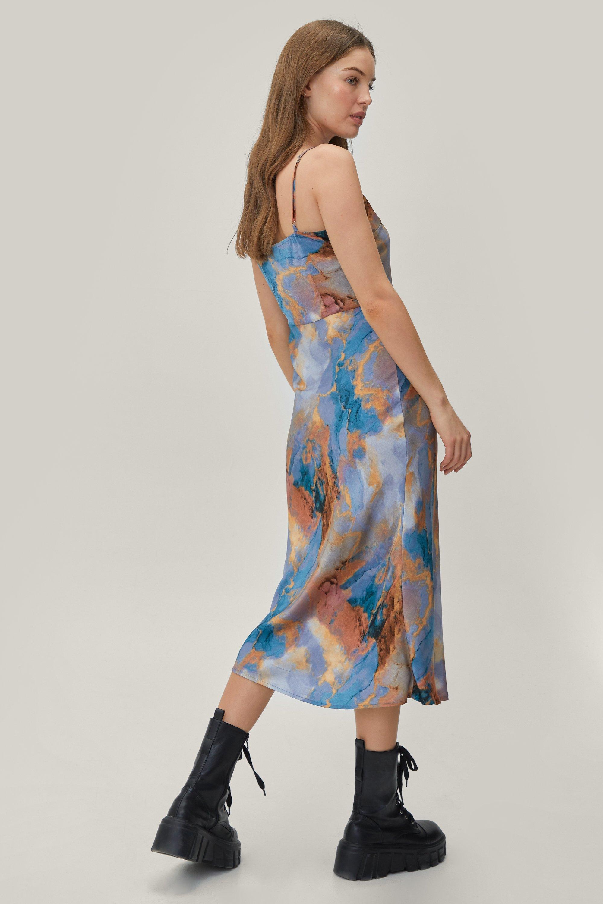 Printed midi 2025 slip dress