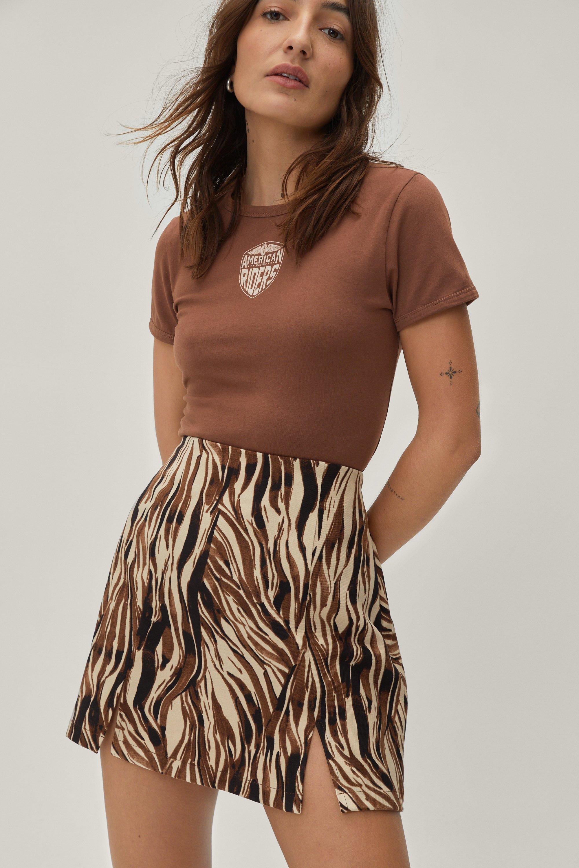 Zebra print short outlet skirt