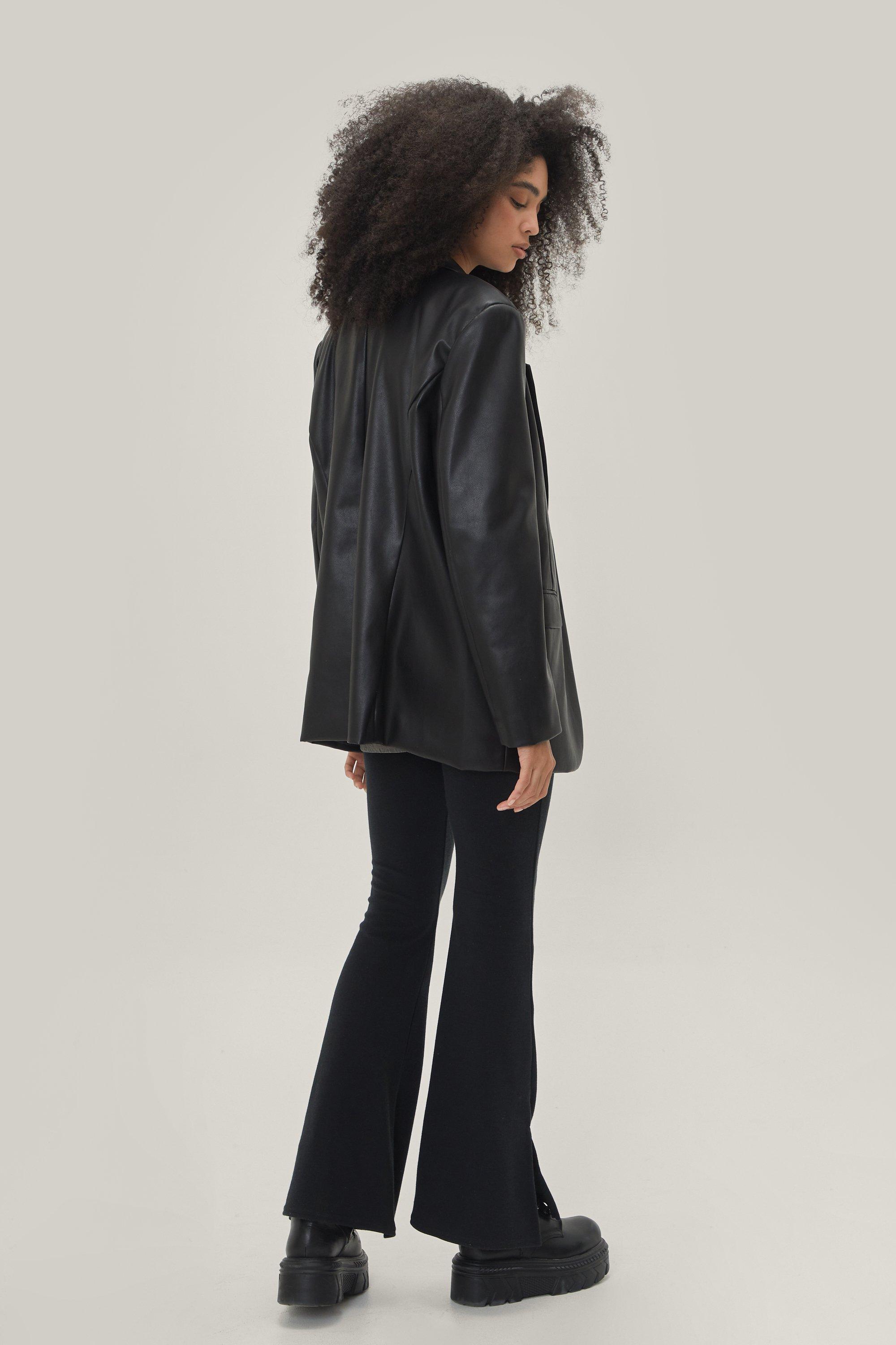 Split Hem Fit and Flare Trousers