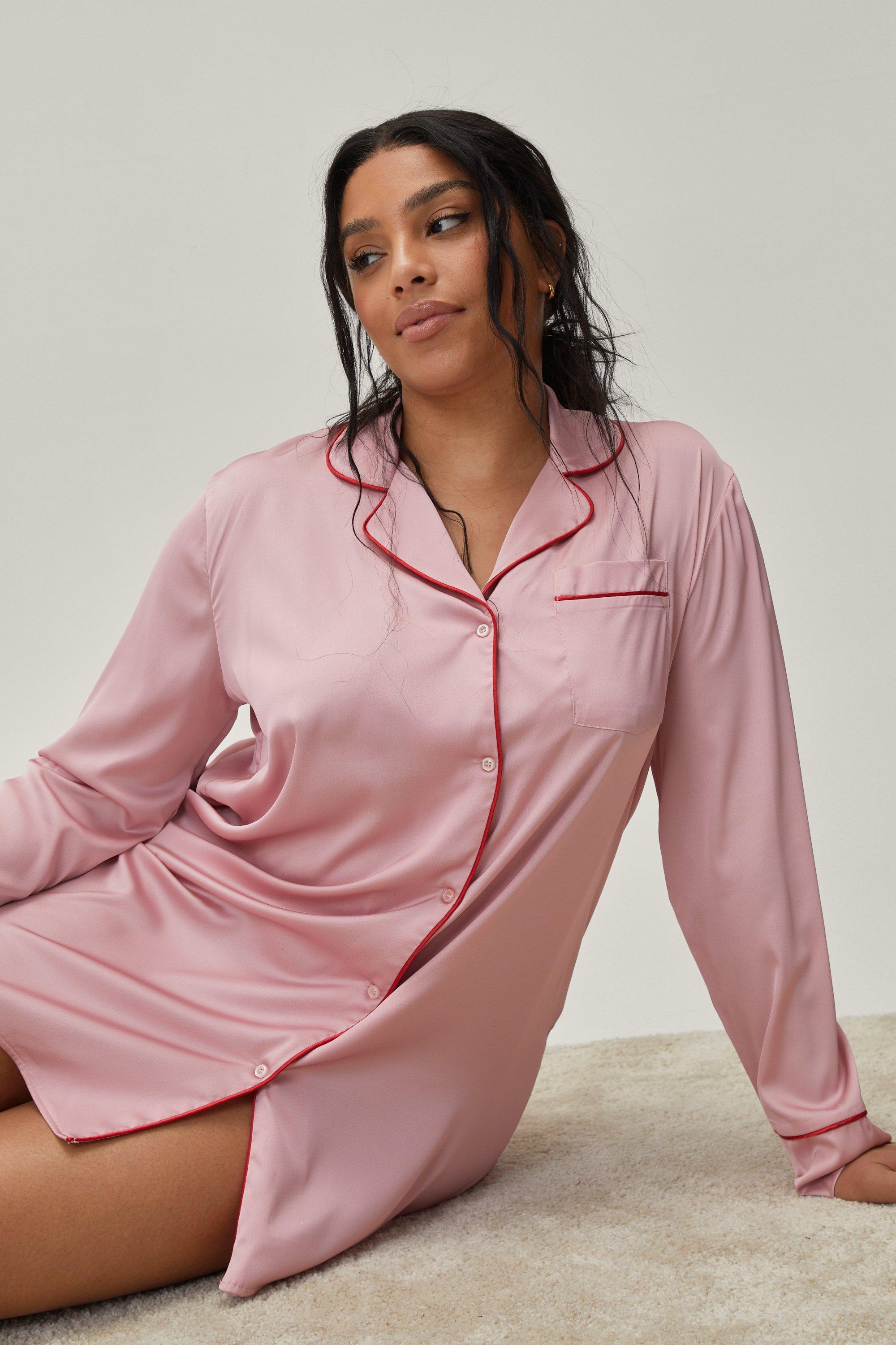 Plus size satin outlet sleep shirt