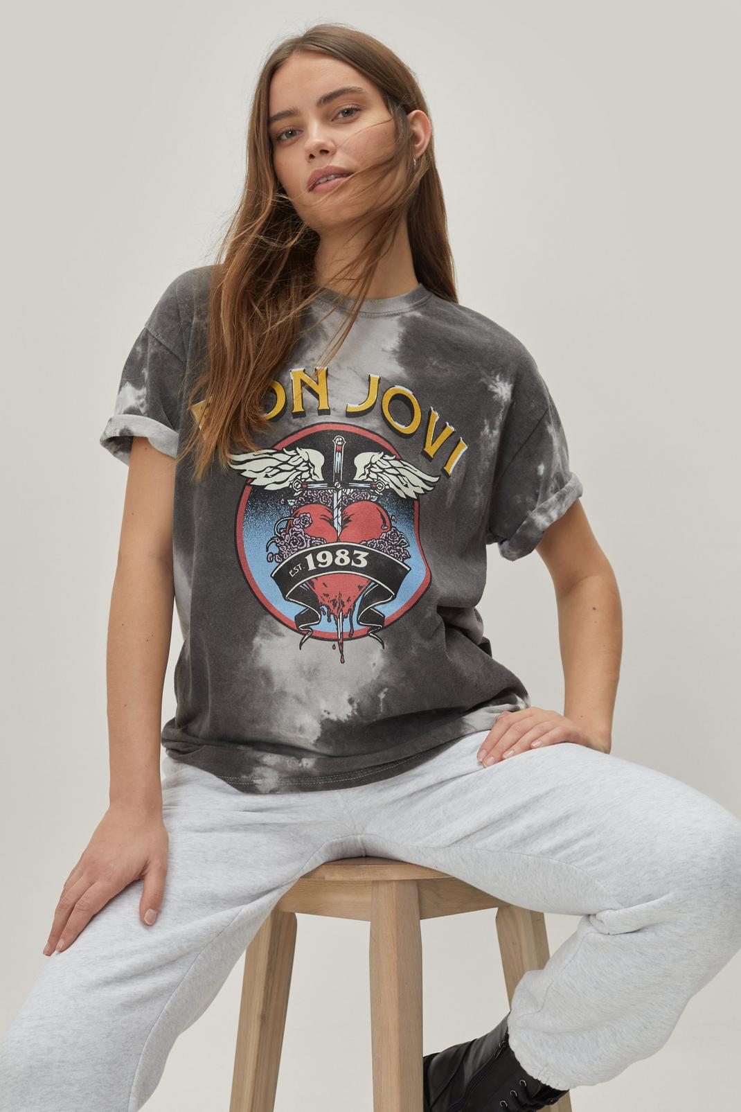 144 Tie Dye Bon Jovi T-shirt image number 1