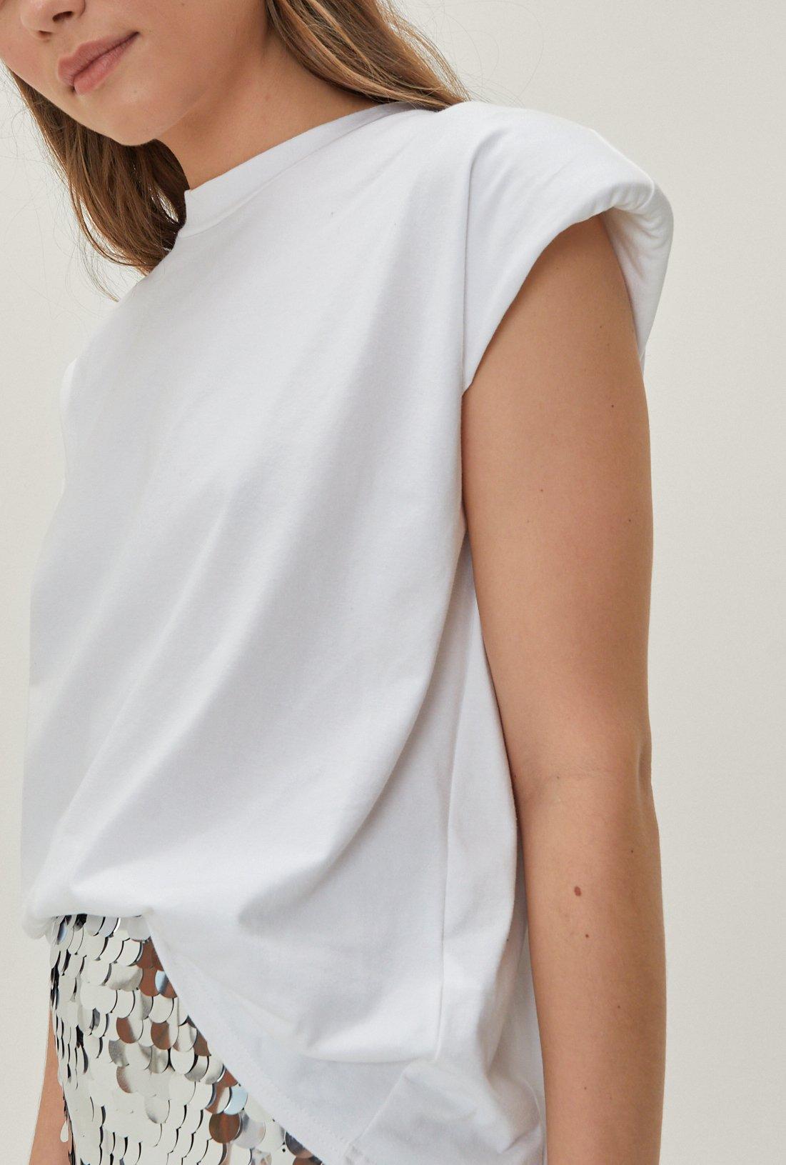 Shoulder pad t shirt nasty gal sale