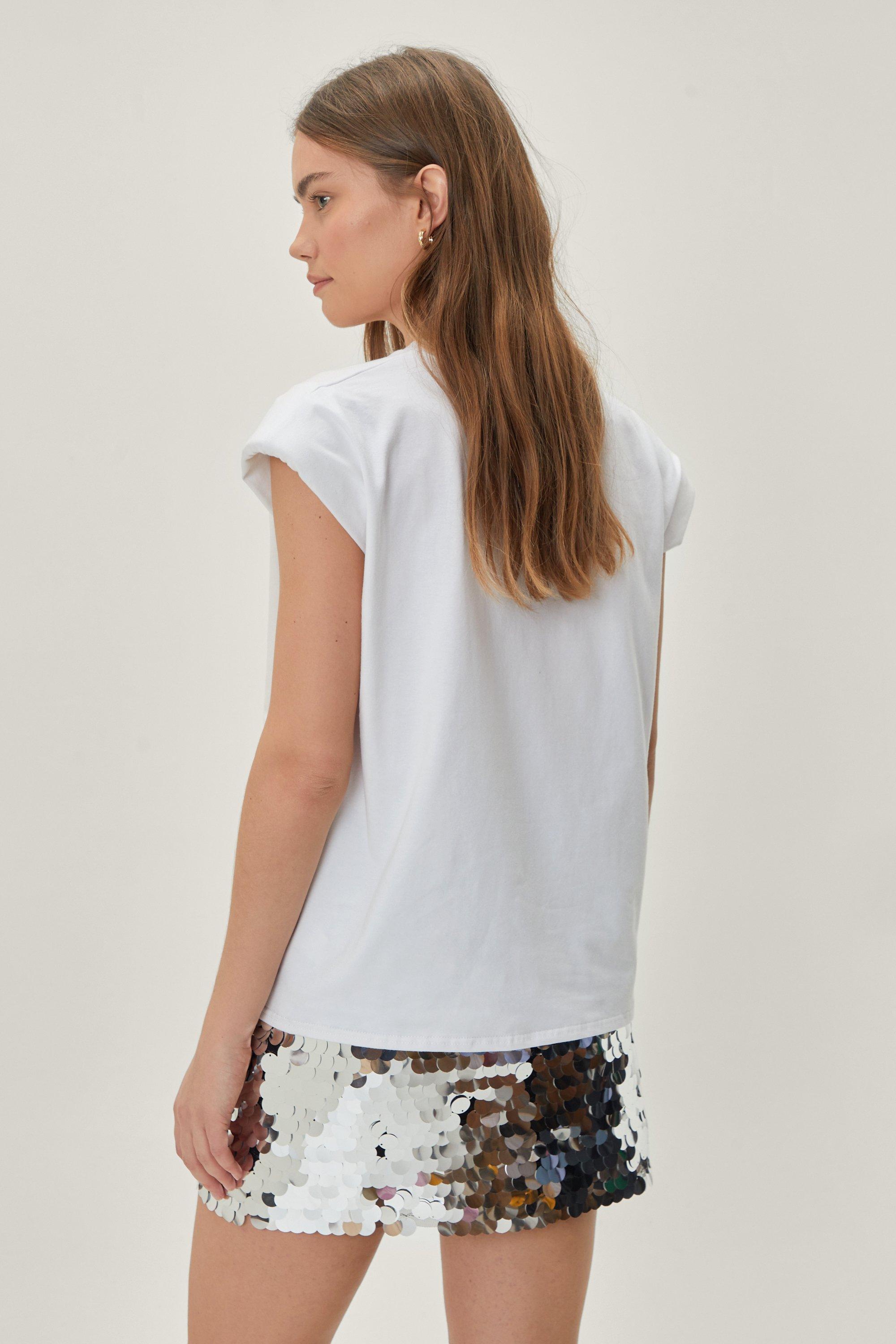 Nasty gal discount shoulder pad tee