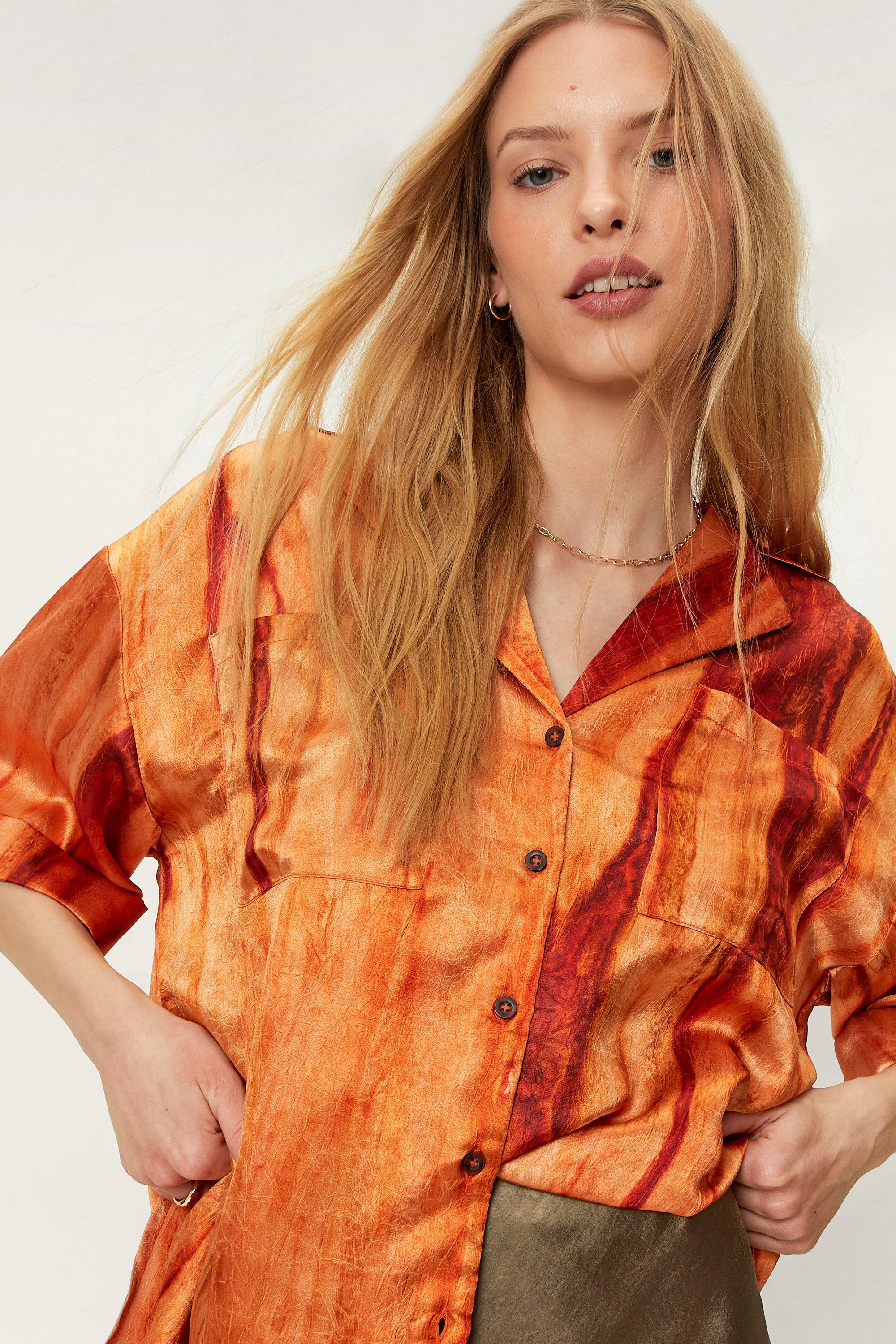 Satin Tie-Dye Shirt