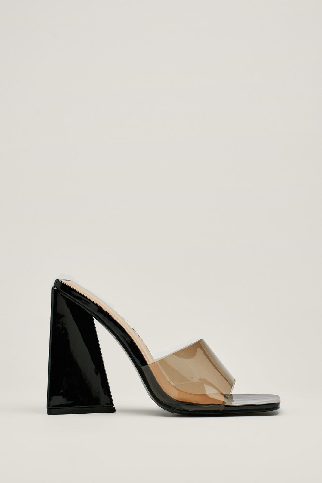 Clear Strap Triangle Heel Mules image number 1