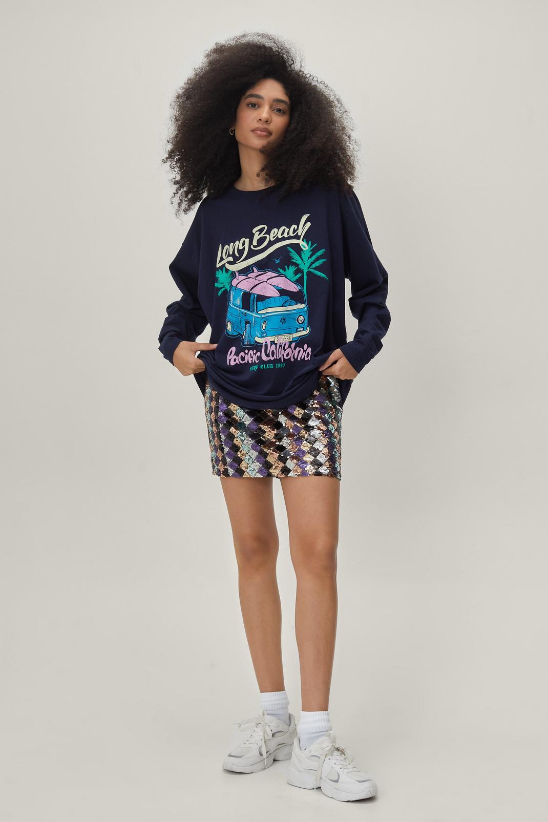 148 Long Beach Surf Graphic Long Sleeve T-shirt image number 2
