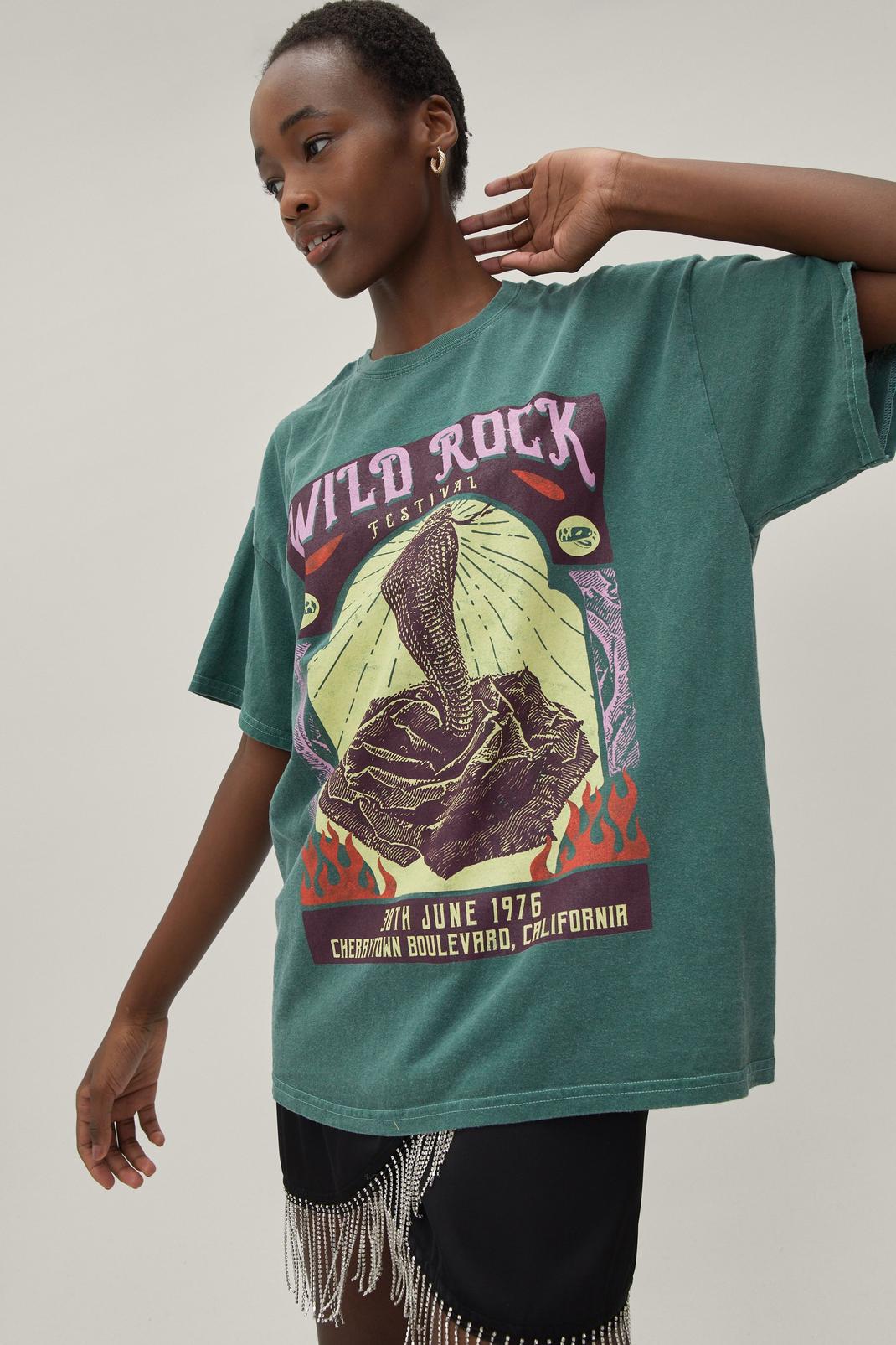 130 Wild Rock Graphic Wash T-shirt  image number 2