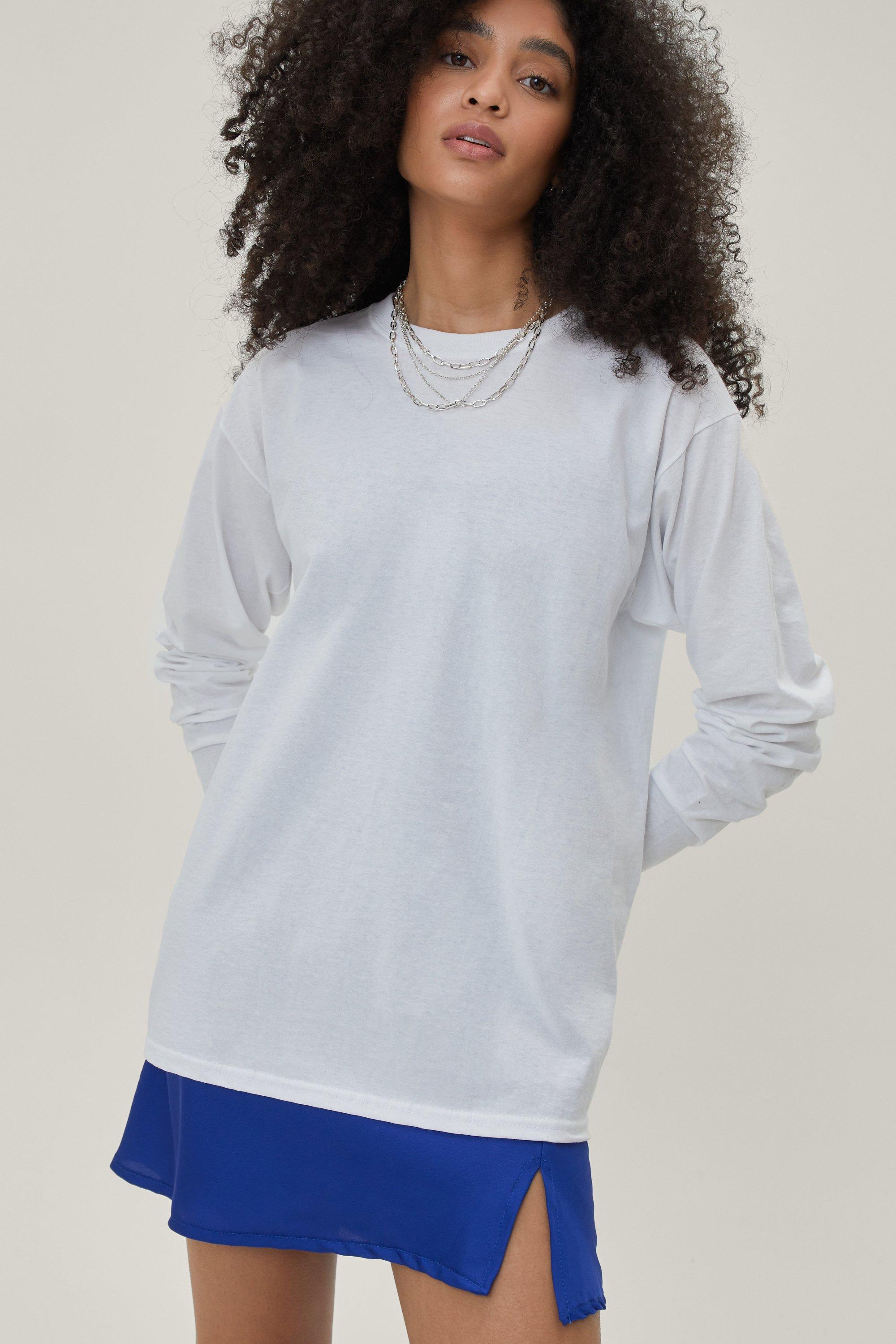 Oversized Long Sleeve Printed T-shirt