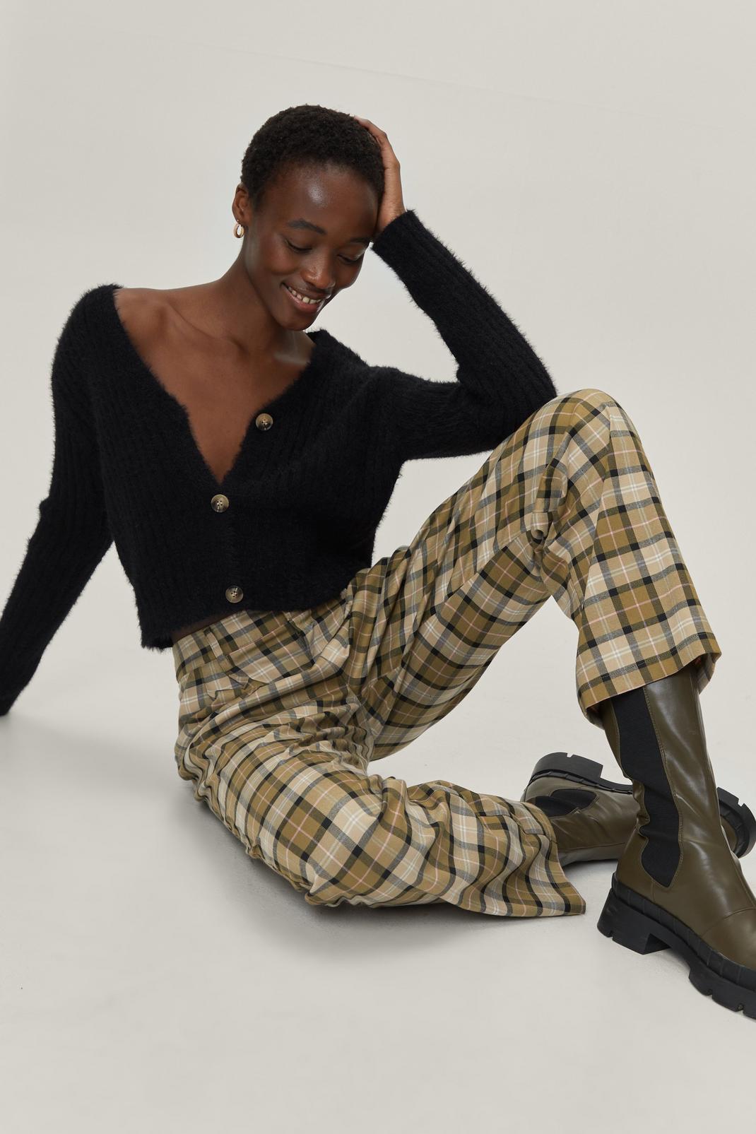 Multi Wide Leg Check Pants image number 1