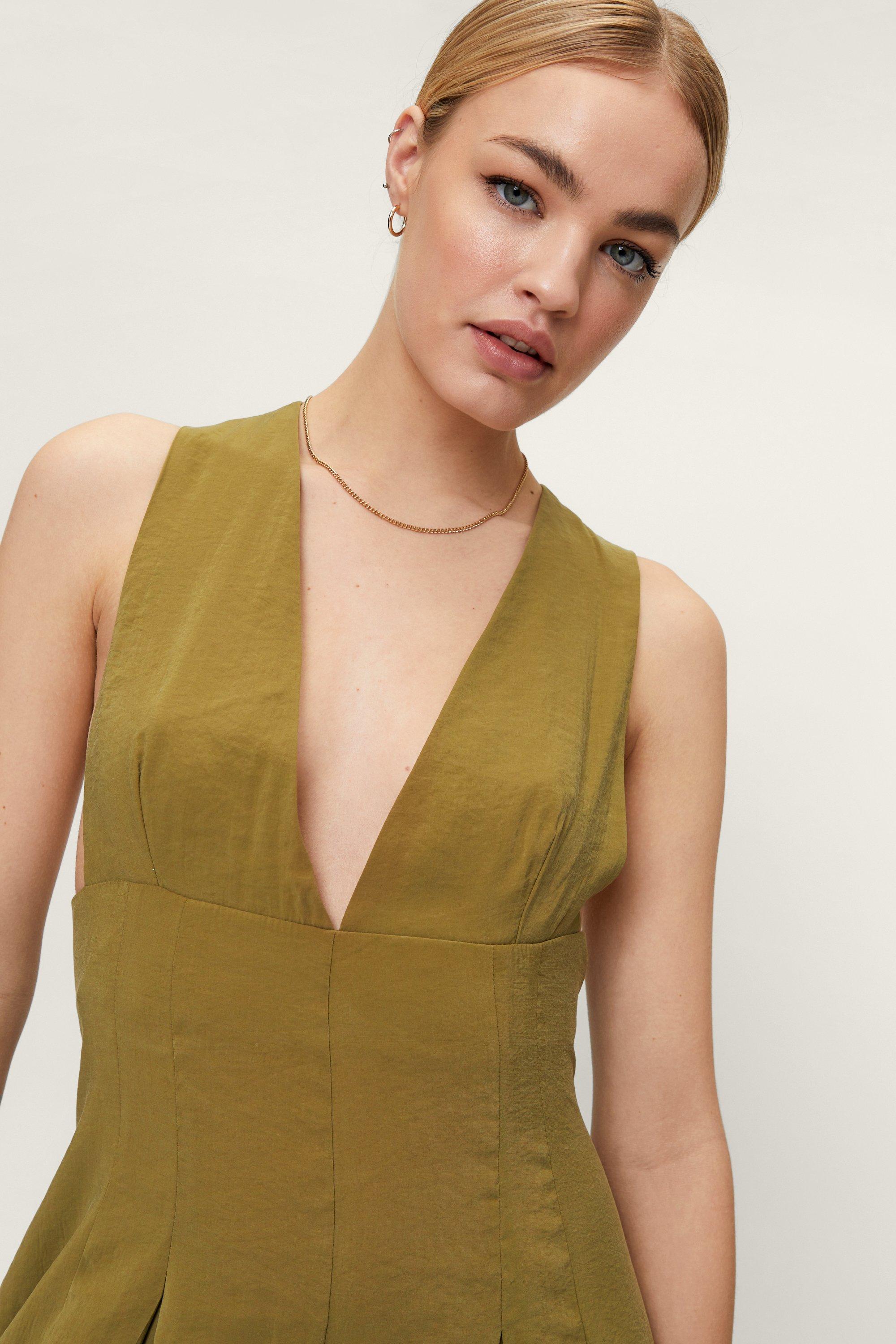 Faithfull The Brand Bari Linen Tie-Back Dress