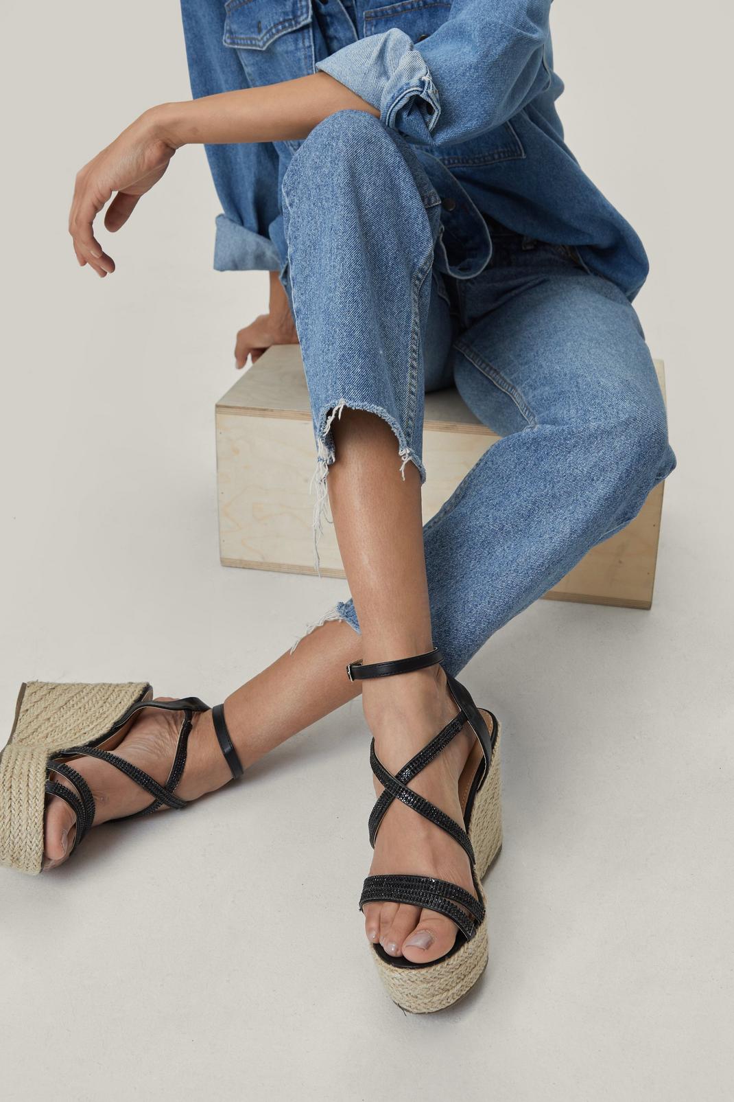 105 Strappy Wedge Espadrille Sandals image number 1
