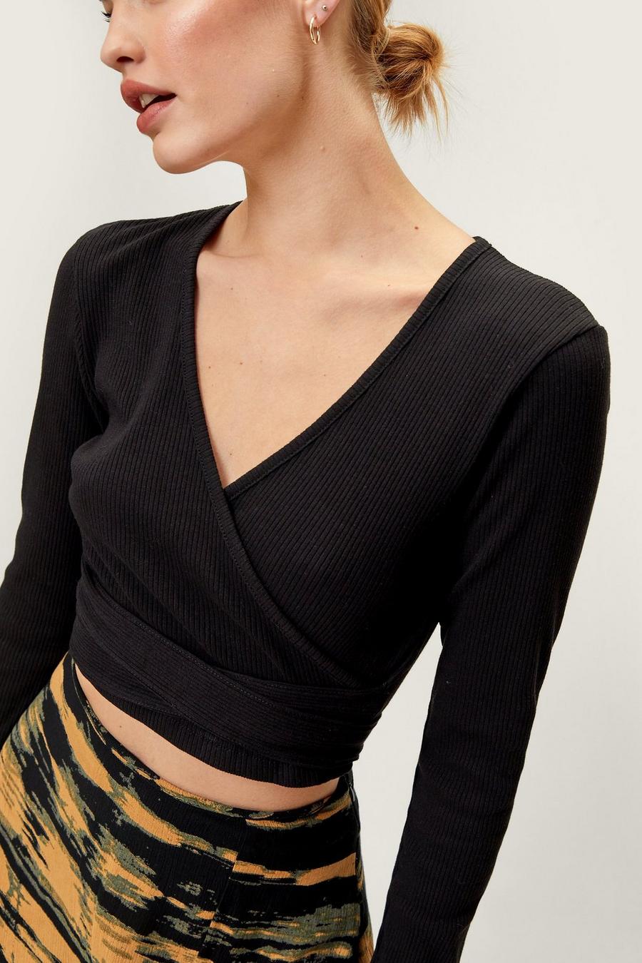 Recycled Rib Wrap Top