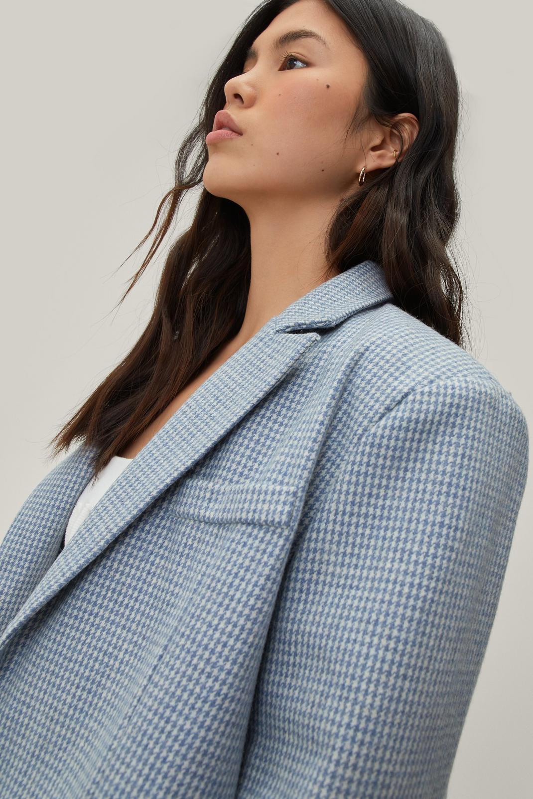 106 Wool Check Tailored Oversized Blazer image number 1