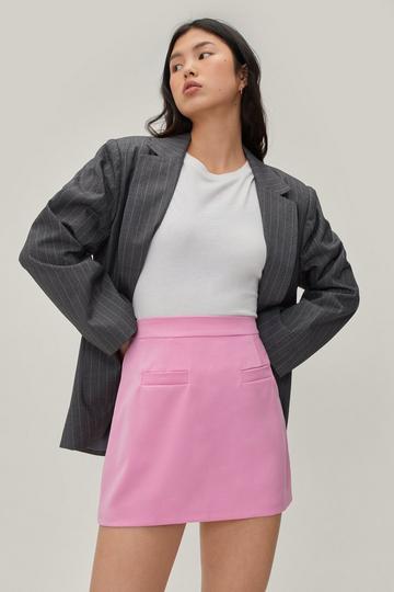 Pink Micro Mini Pocket Detail Skirt