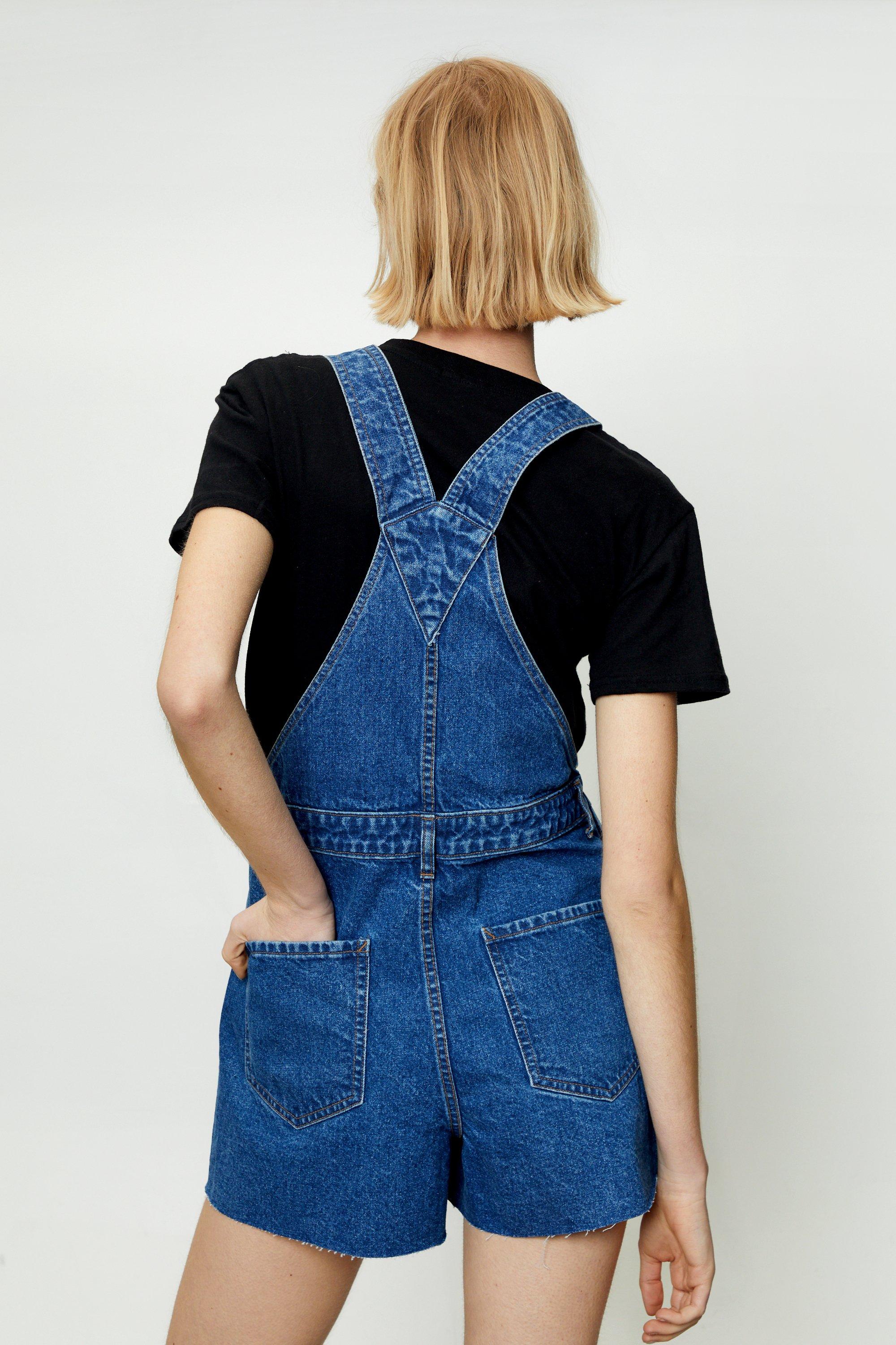 Blue Denim Pocket Front Skirt Dungarees – AX Labels