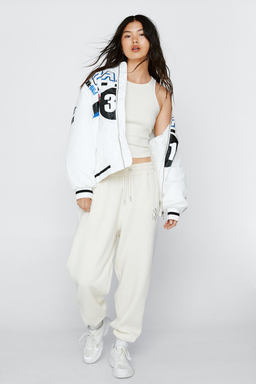 Ecru Relaxed Fit Sweatpants image number 1
