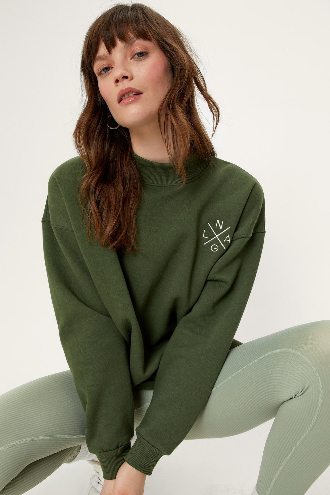 Forest Recycled Oversized High Neck Sweatshirt image number 1