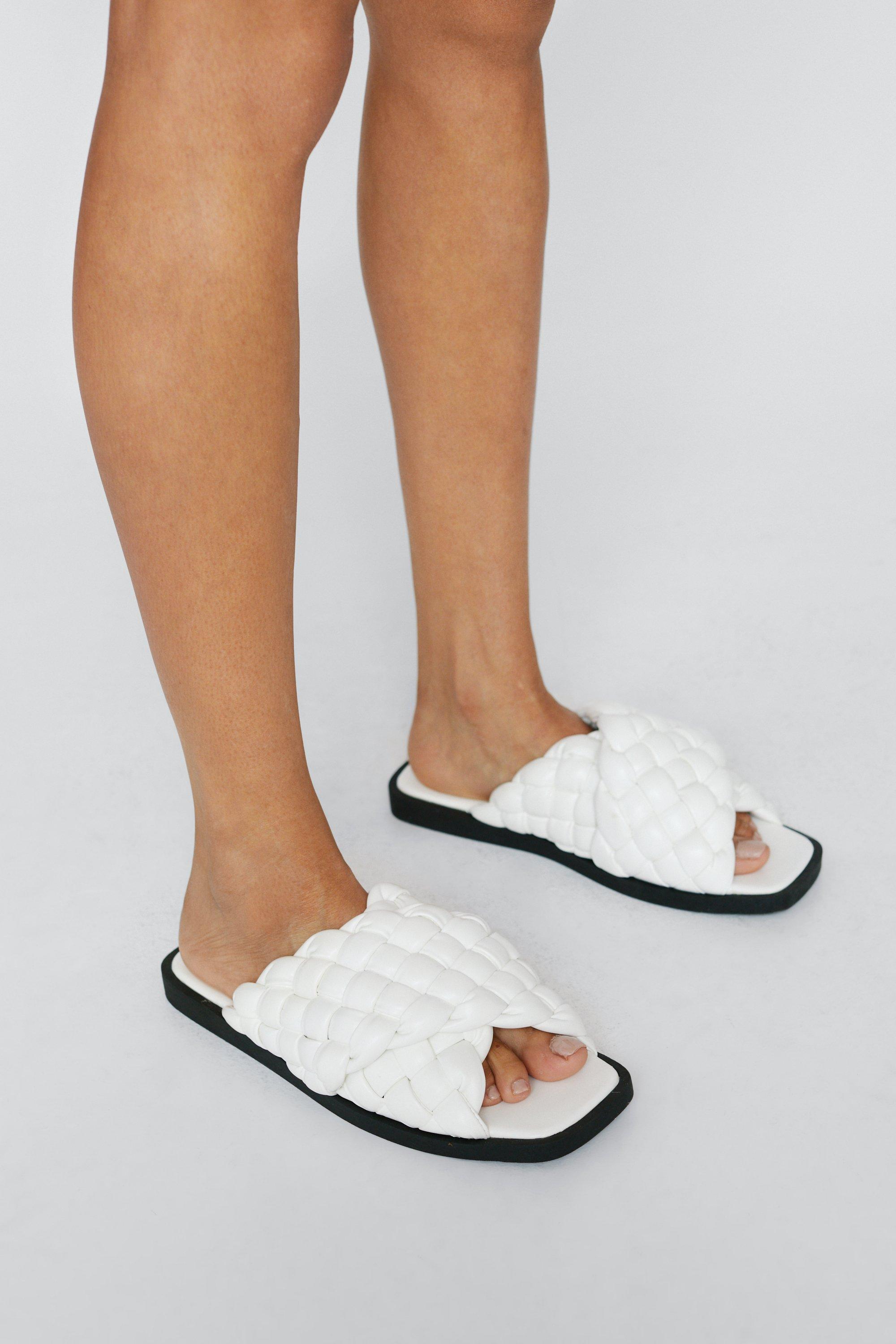 Nasty gal white on sale sandals