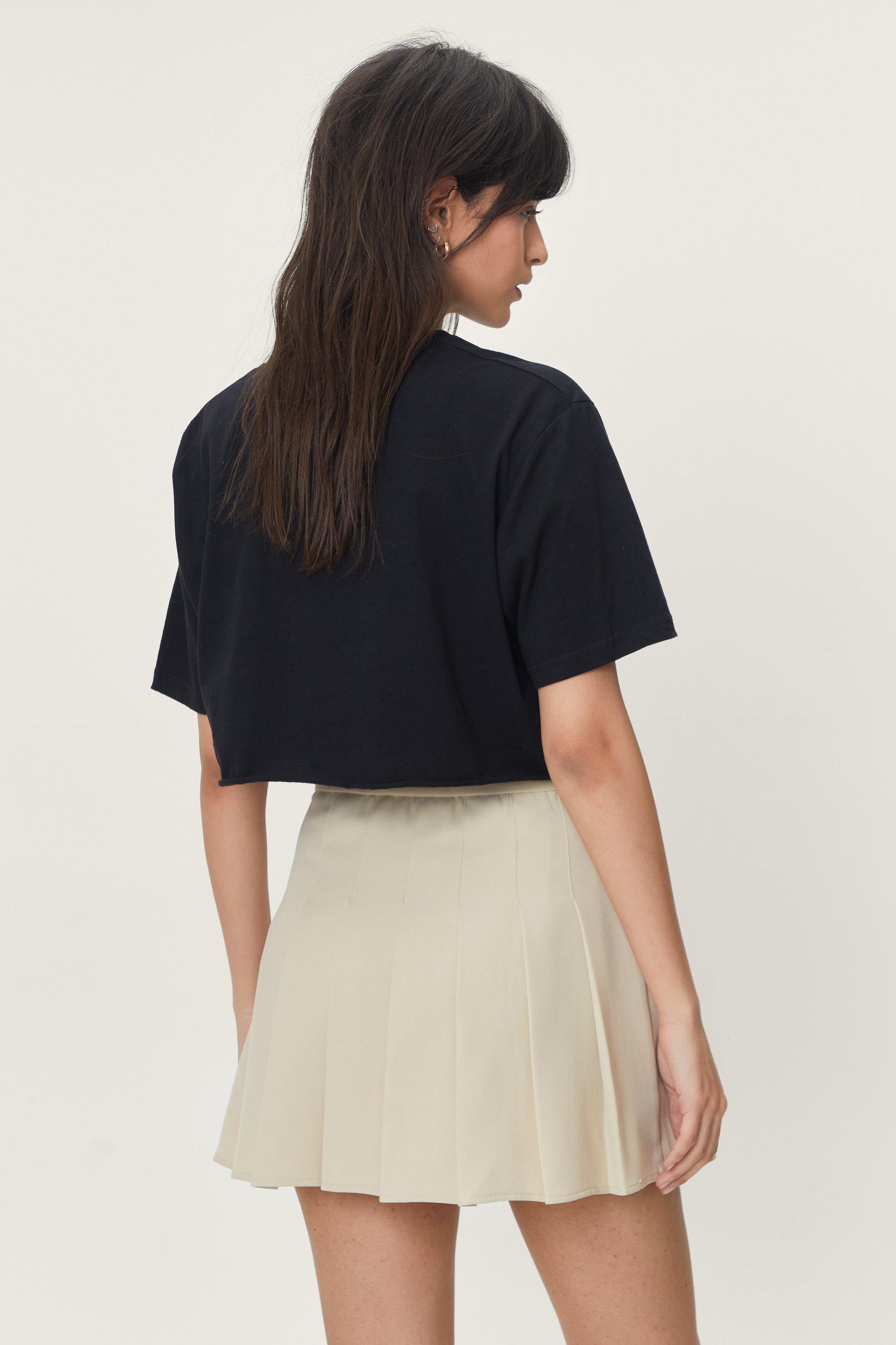 Tailored Pleated Mini Skirt