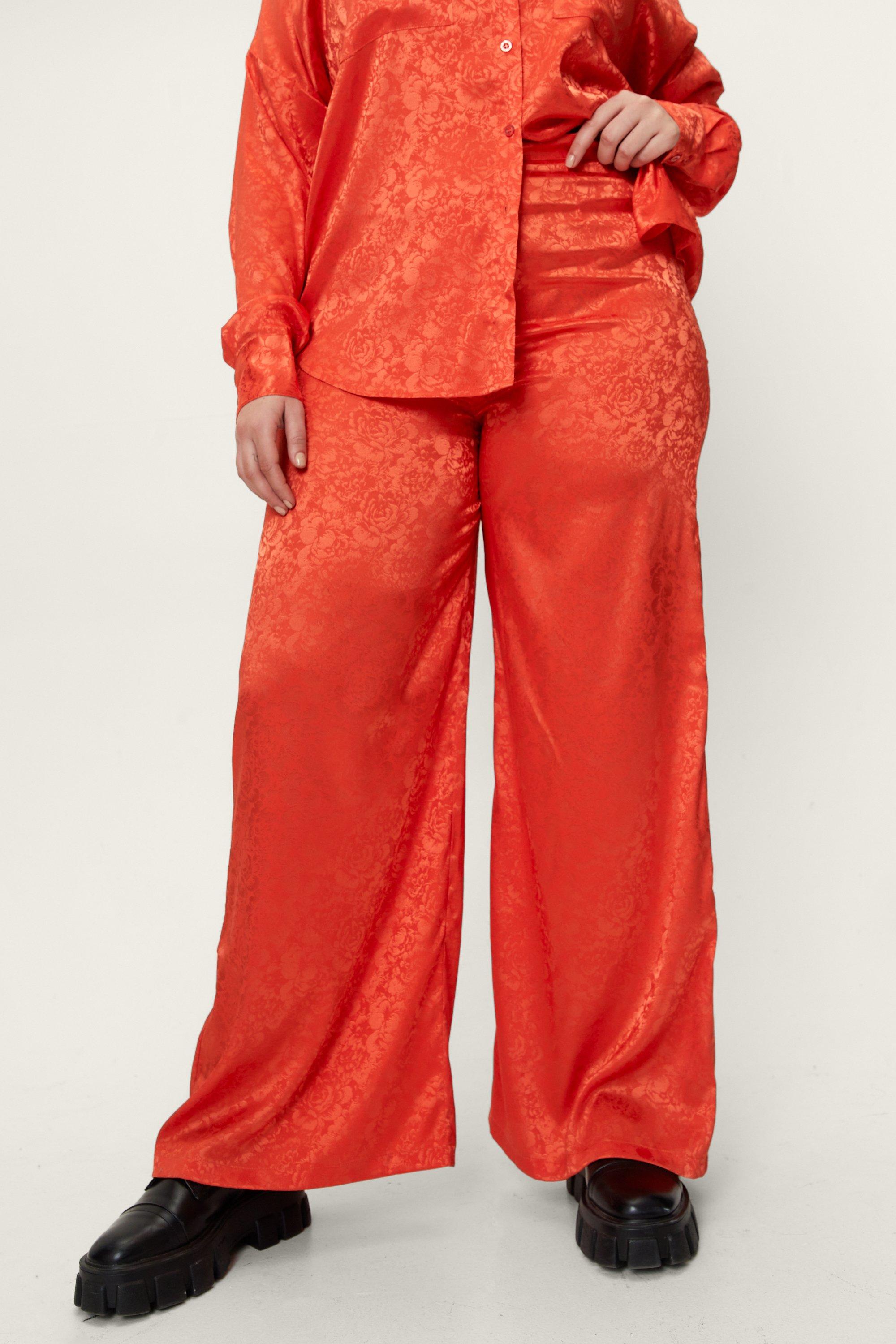 Guabogewa Plus Size Two Piece Wide Leg Pants Set Women's Cotton