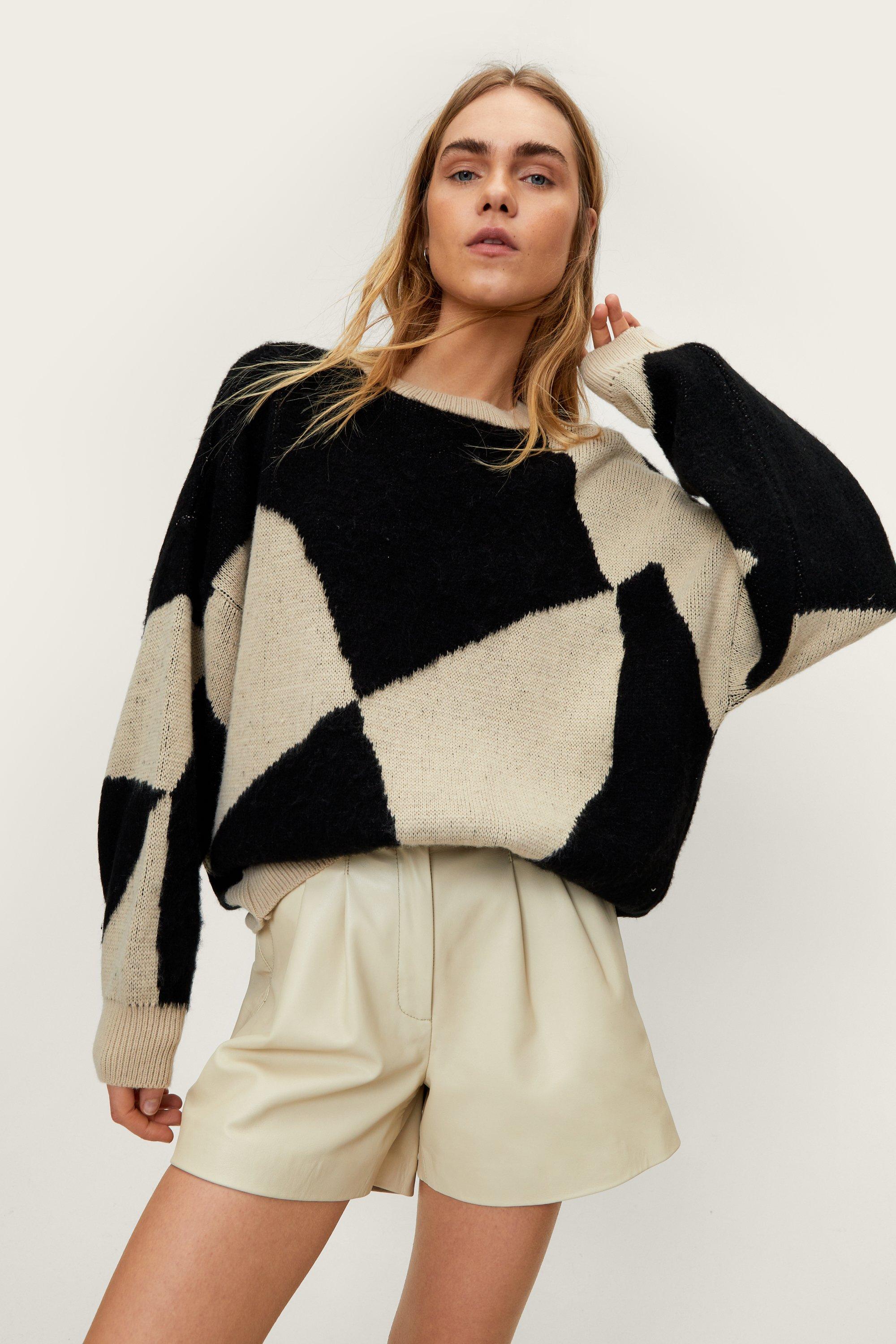 Colour block shop oversized jumper