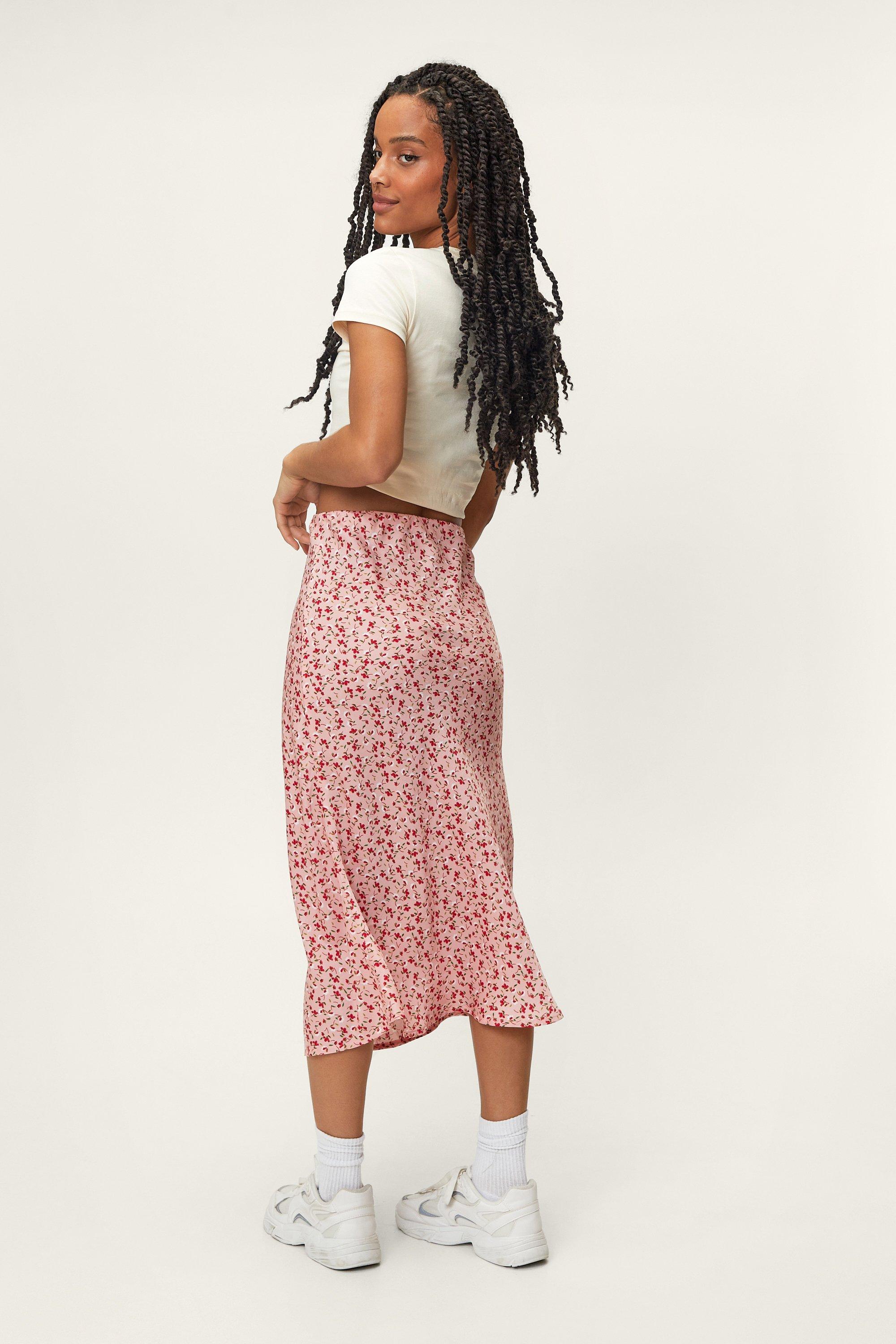 Flower skirt pink sale