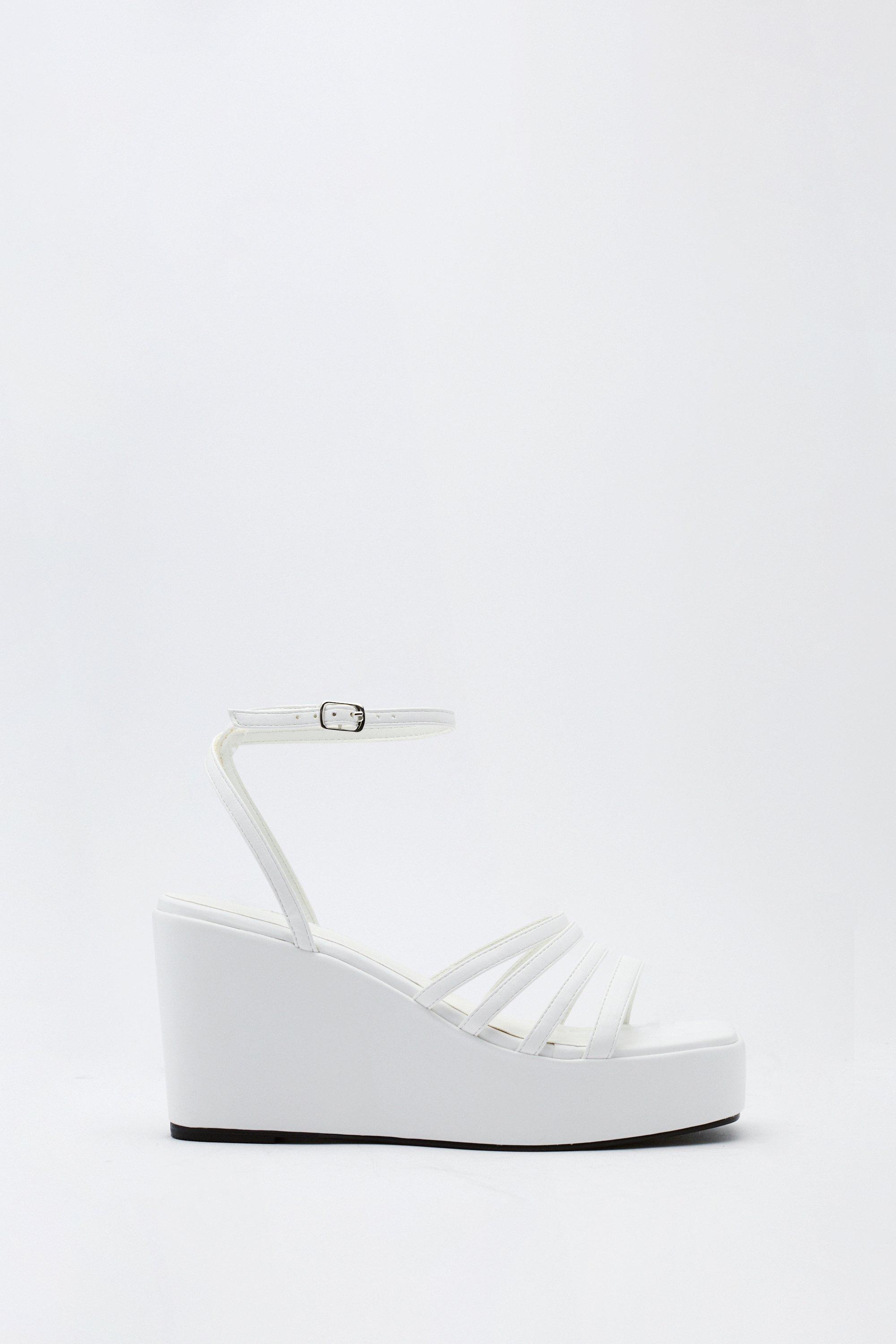 Nasty gal white platform hot sale sandals