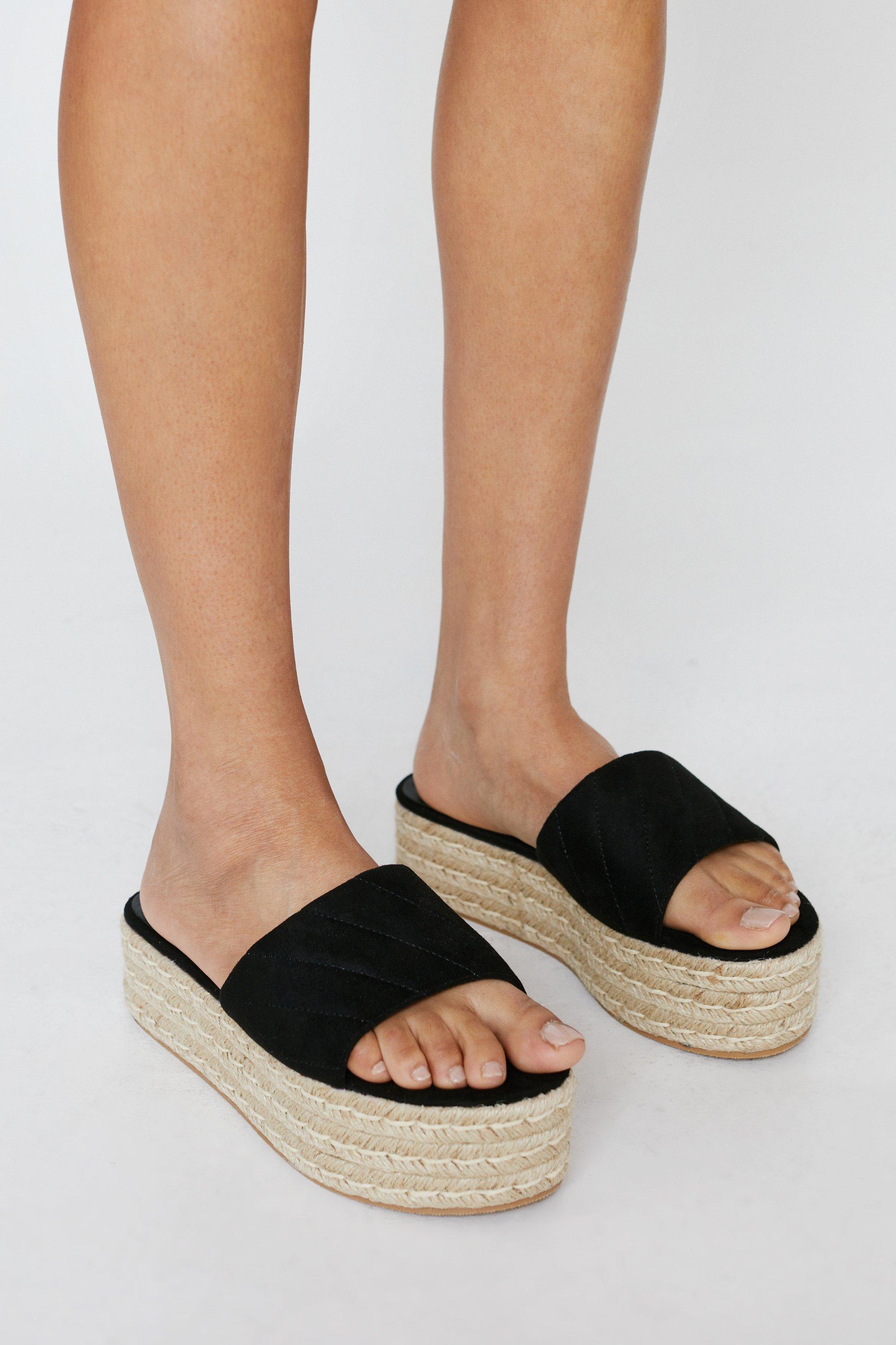 Flatform best sale espadrille slides