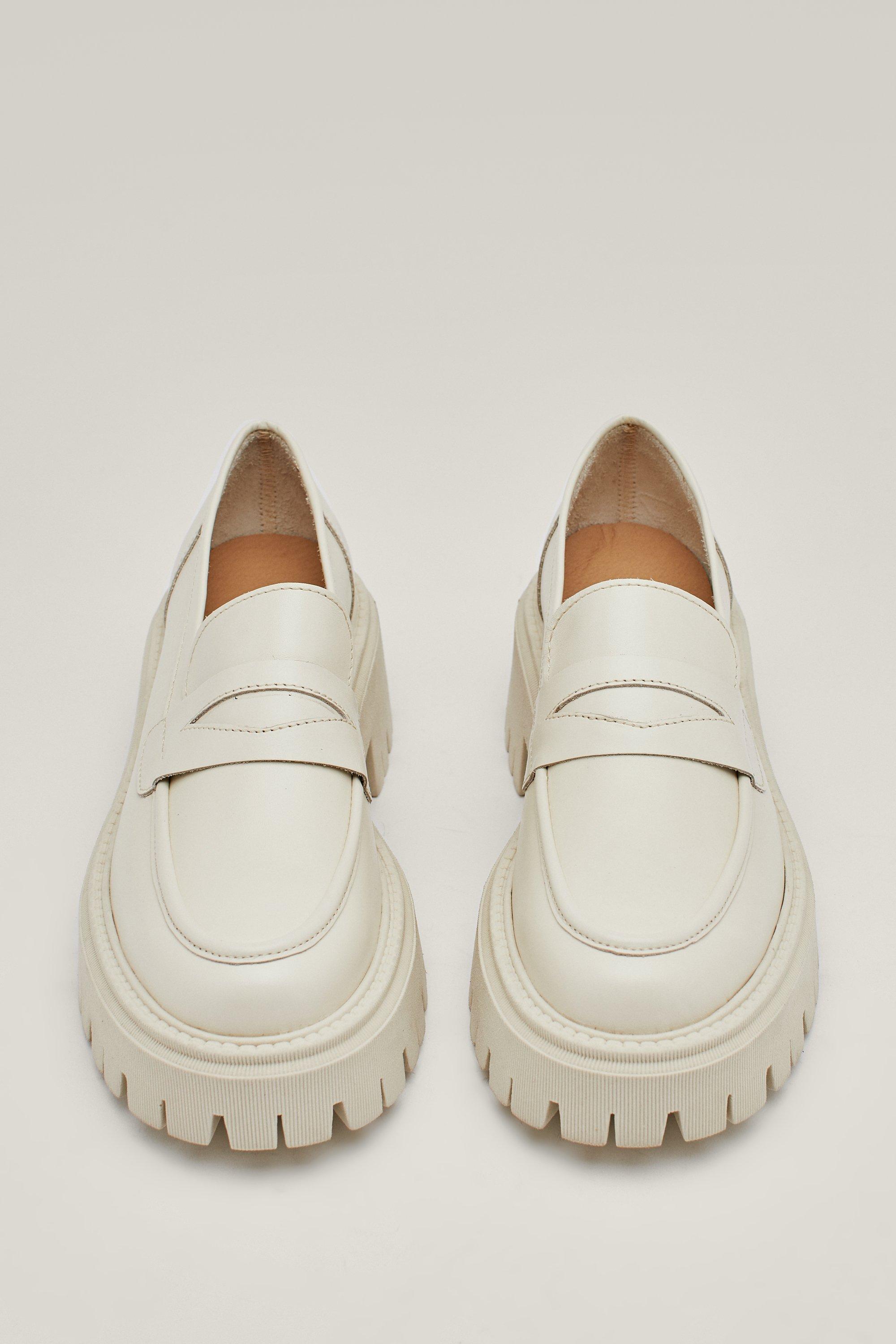 slip on chunky loafers