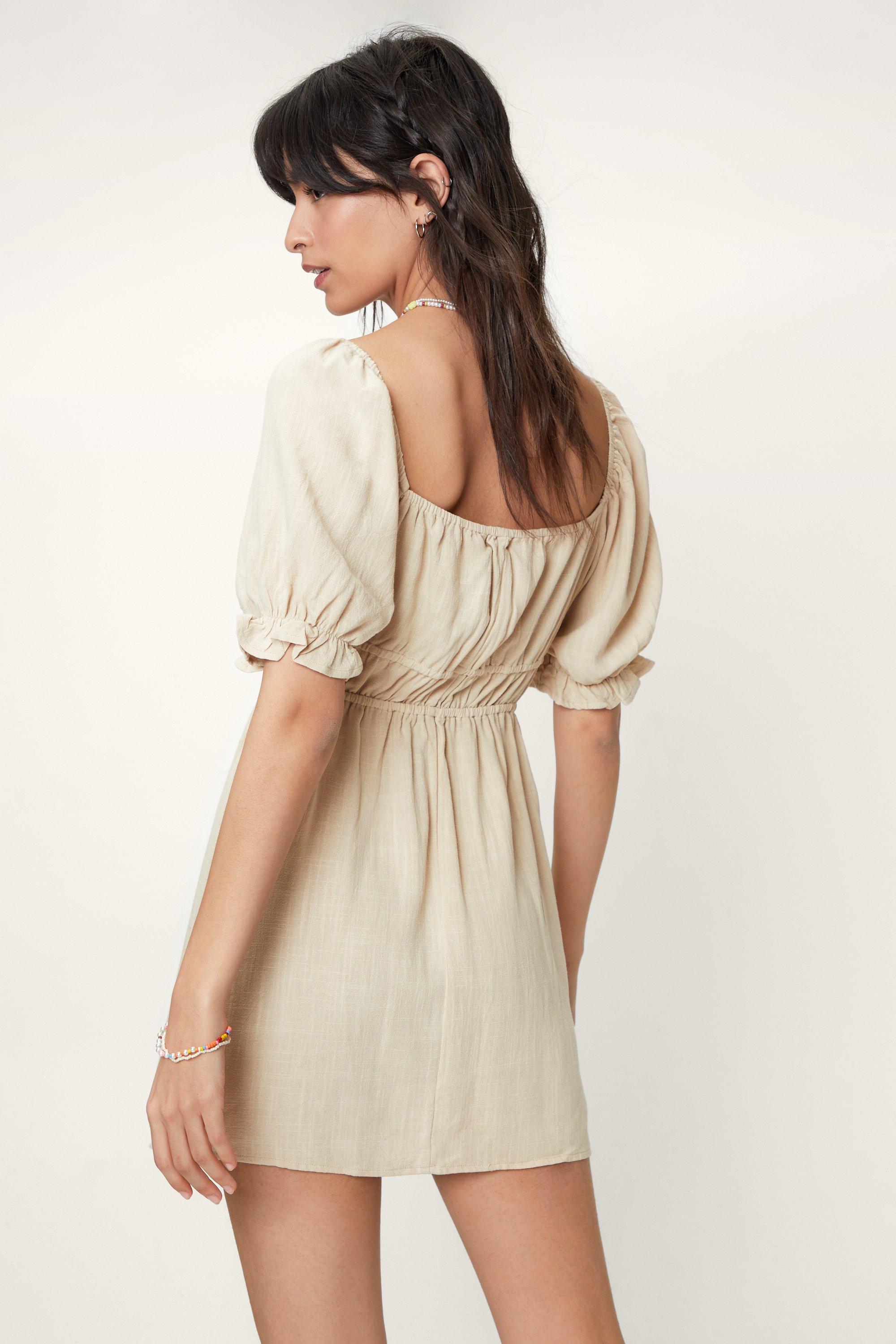 Nasty gal linen dress best sale