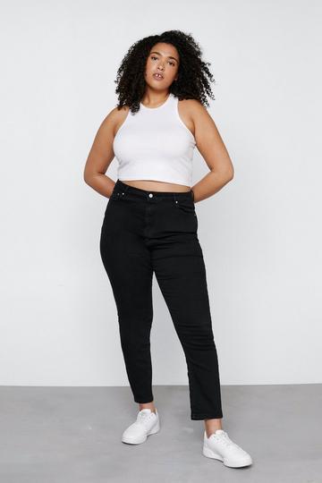Black Plus Size Denim Skinny Jeans