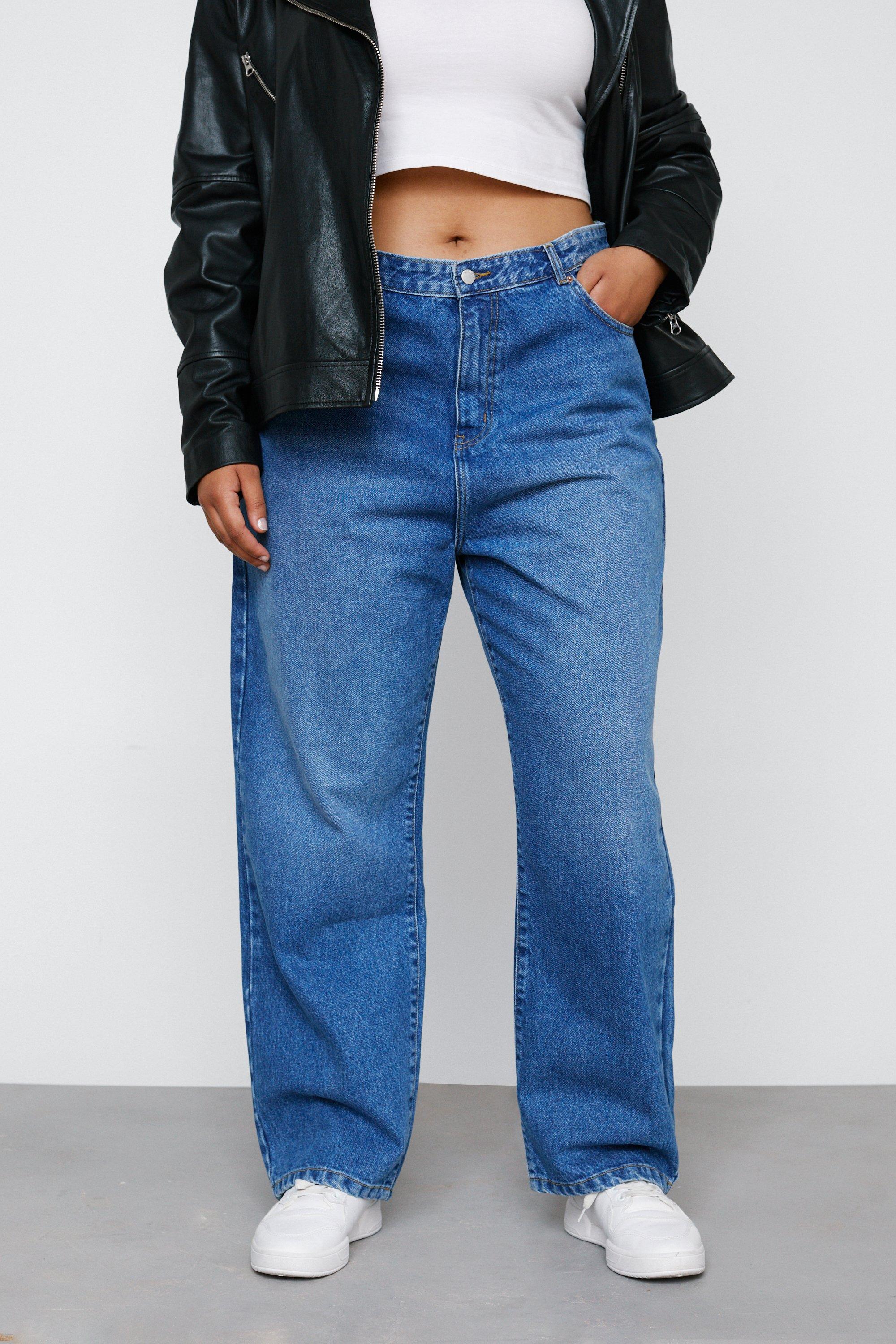 Plus Size Straight Leg Denim Jeans