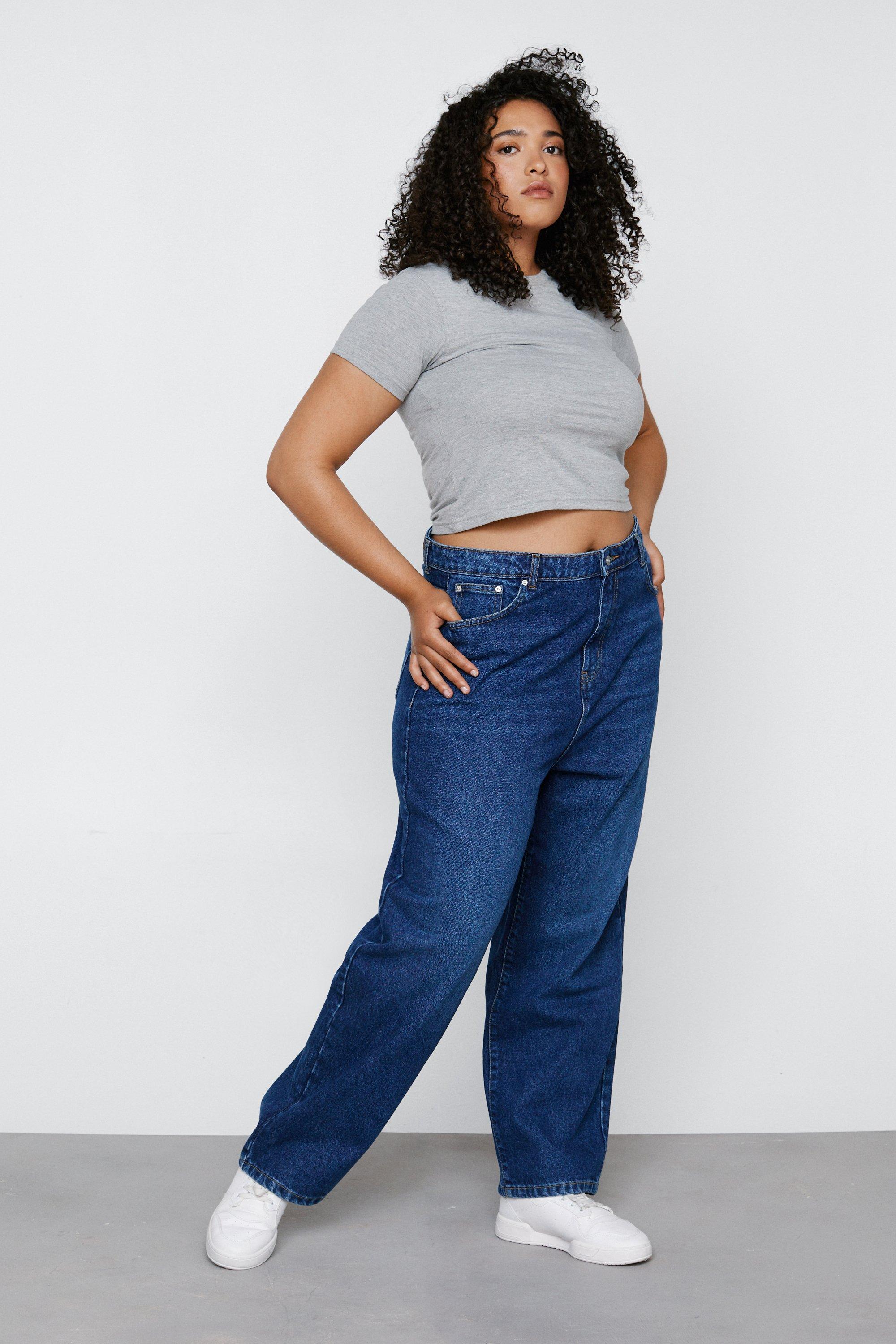 Nasty Gal Womens Plus Size Organic Denim Mom Jeans - ShopStyle