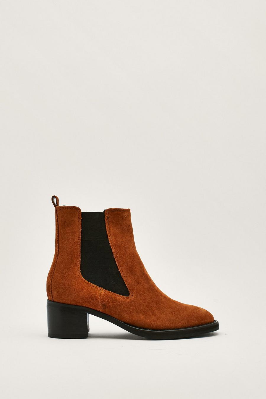 Suede Heeled Chelsea Boots