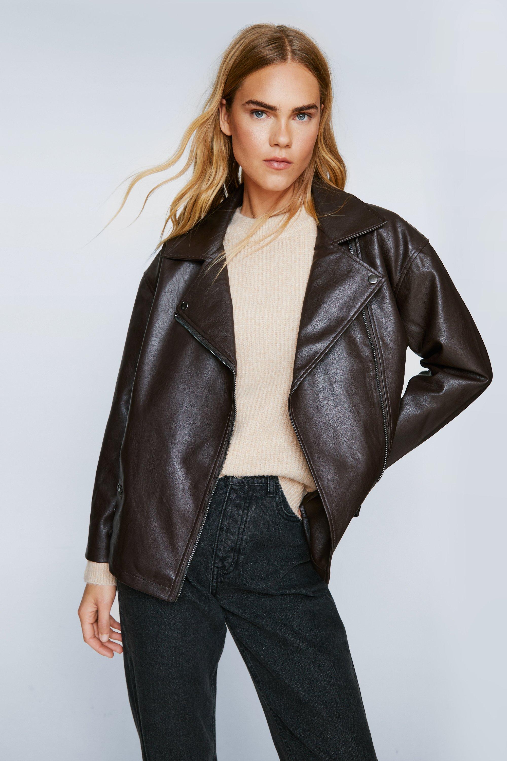 Veste oversize en simili Nasty Gal