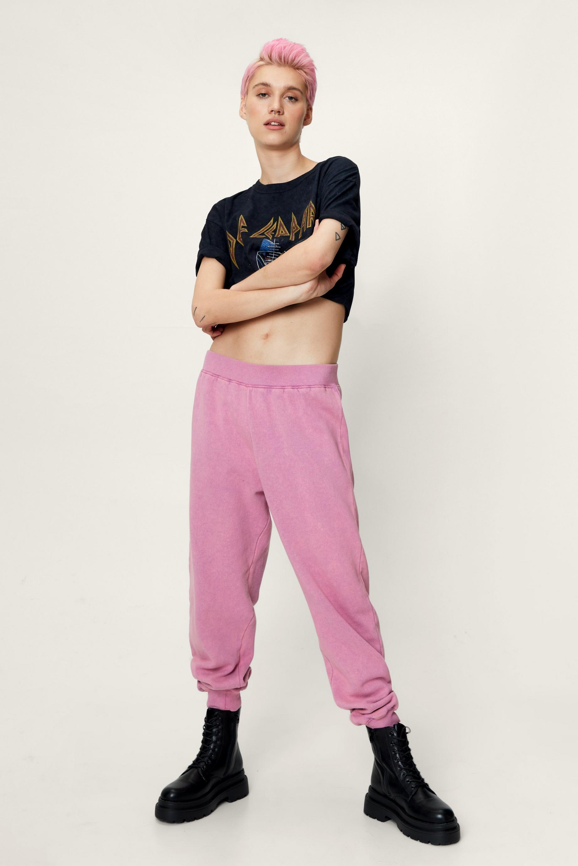 Overdyed Cuffed High Waisted Joggers